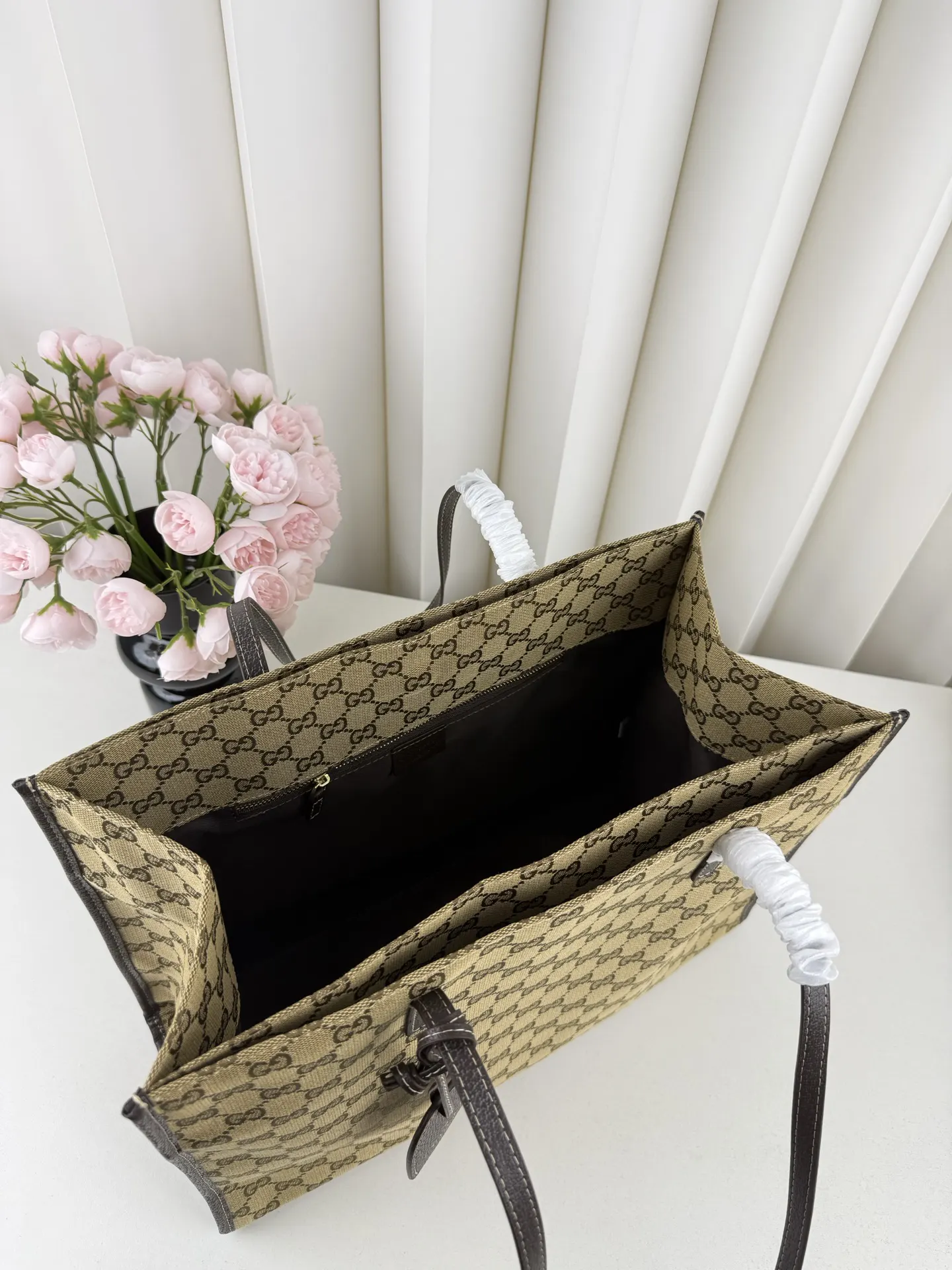 Monogram Tote Bag Vintage Classic Canvas