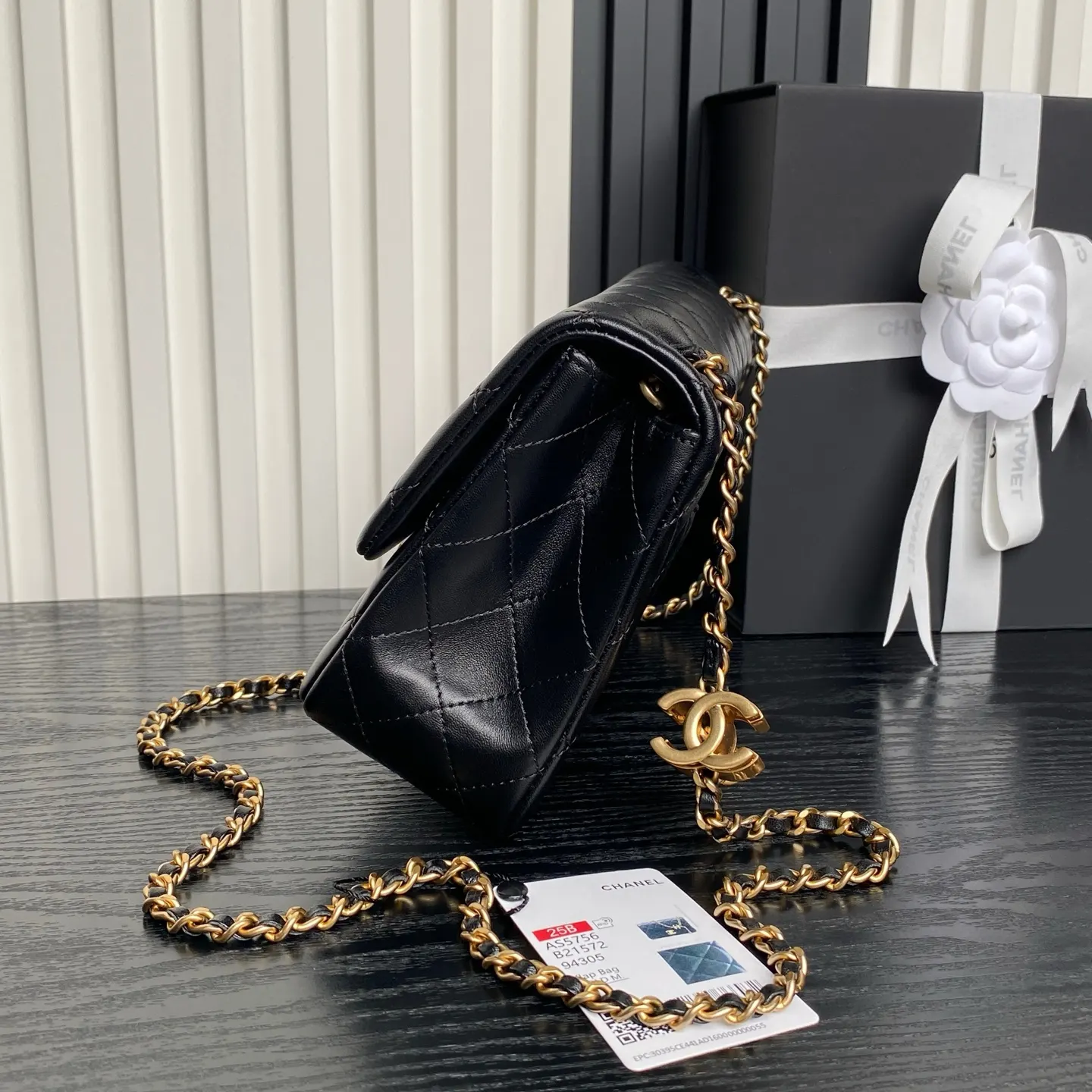 CHANEL 金色 羊皮 链条包 精致链条款