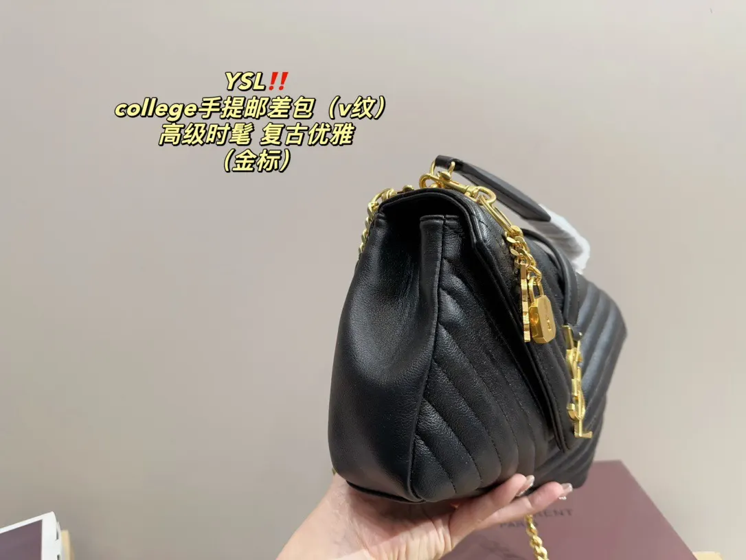 YSL 金标 尺寸 college手 斜挎包 轻便斜挎款