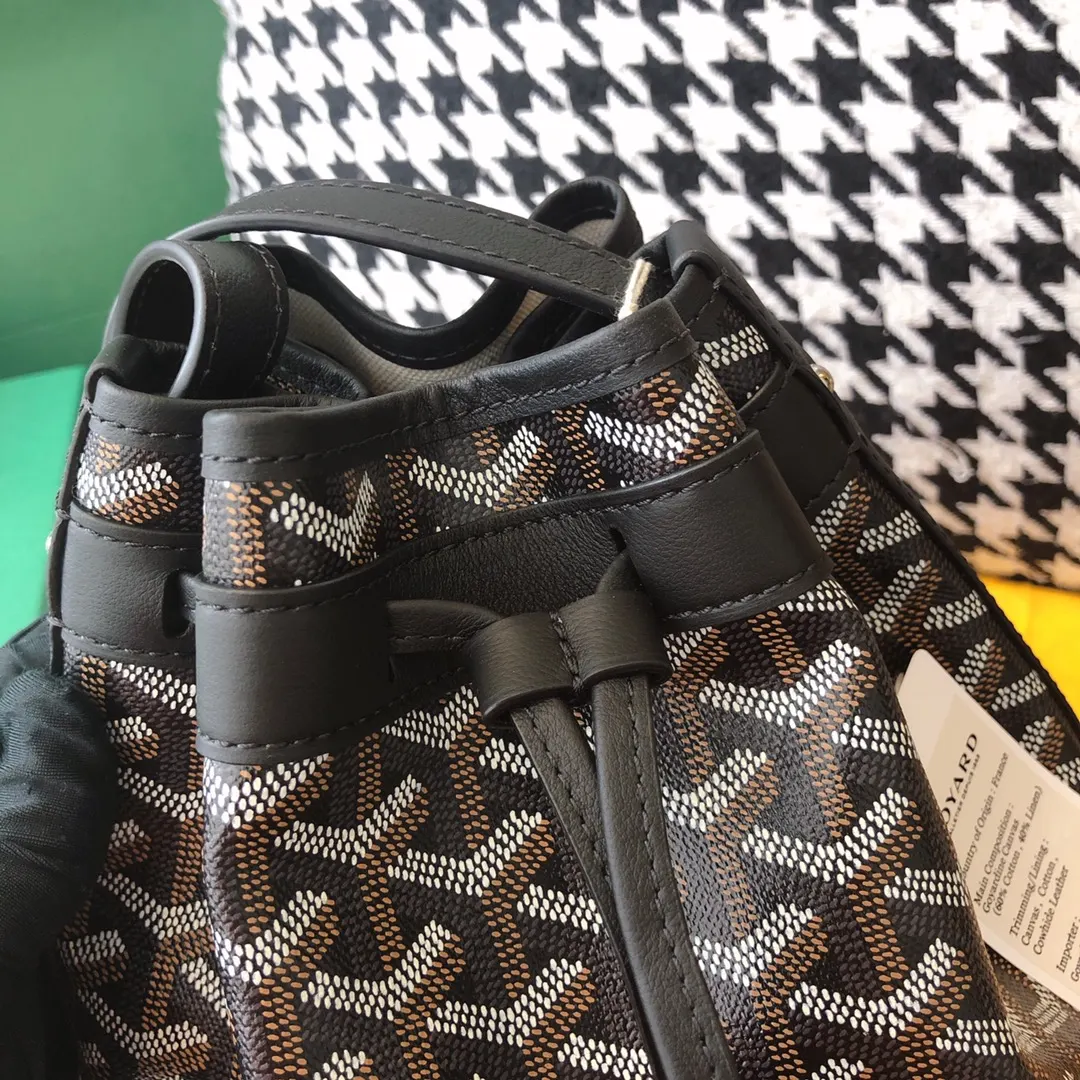 Goyard 黑色 老花 帆布 水桶包 休閒水桶款