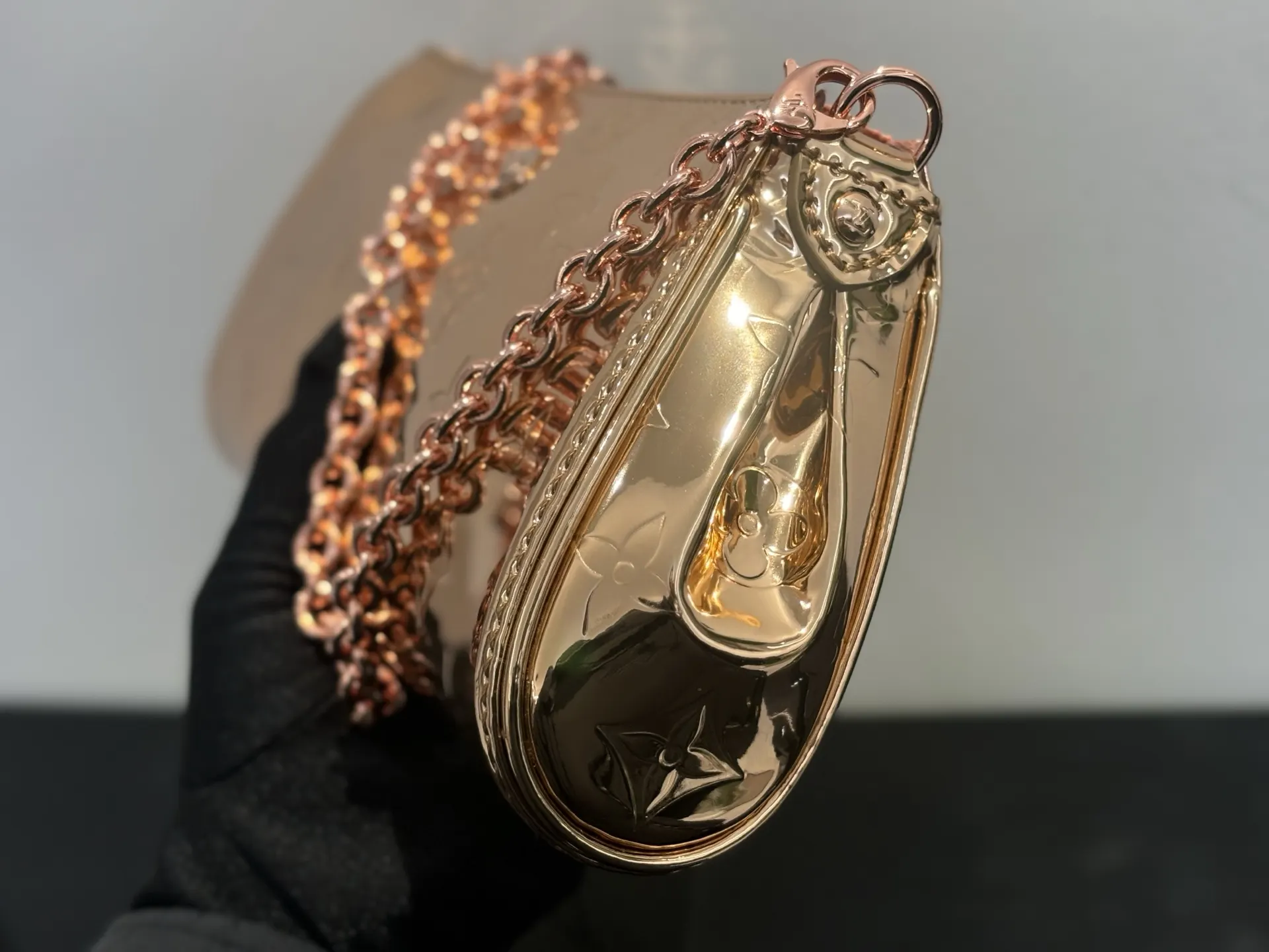 Louis Vuitton Pochette Gold Monogram Chain Bag