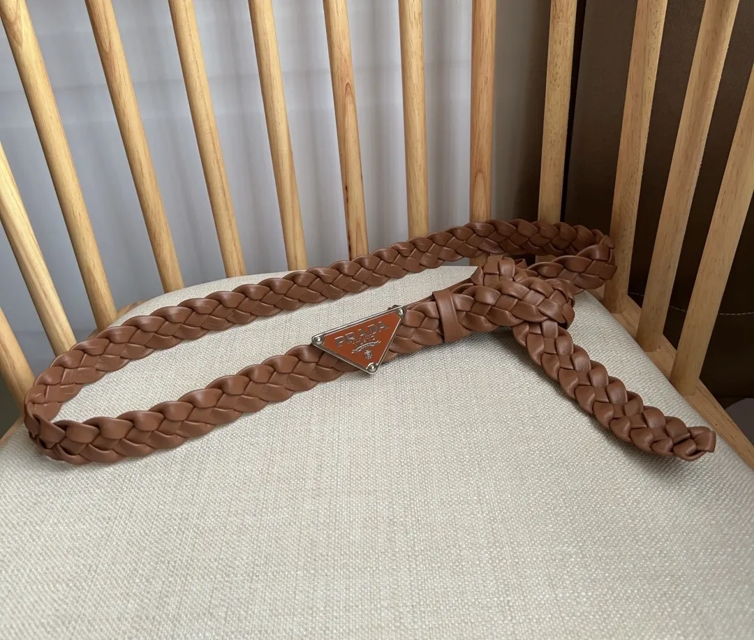 Prada Triangle Logo Belt