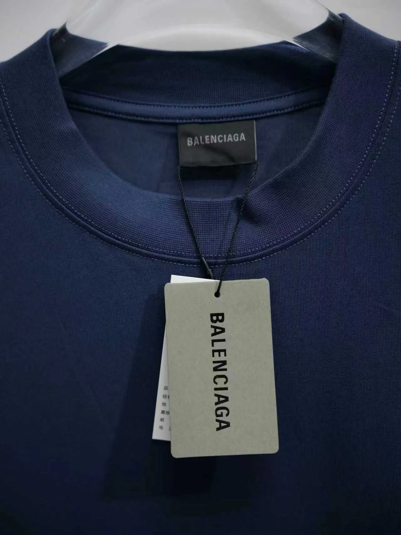 Balenciaga Blue Cotton Short Sleeve T-Shirt Street