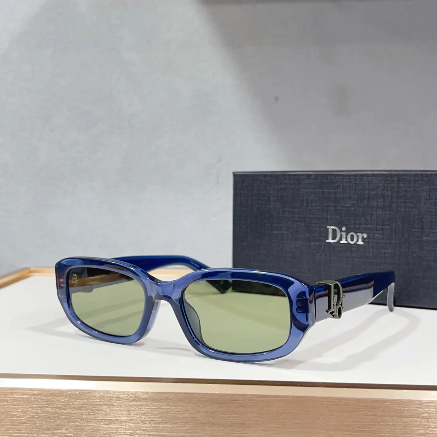 Dior 黑色渐变方框太阳镜 复古墨镜
