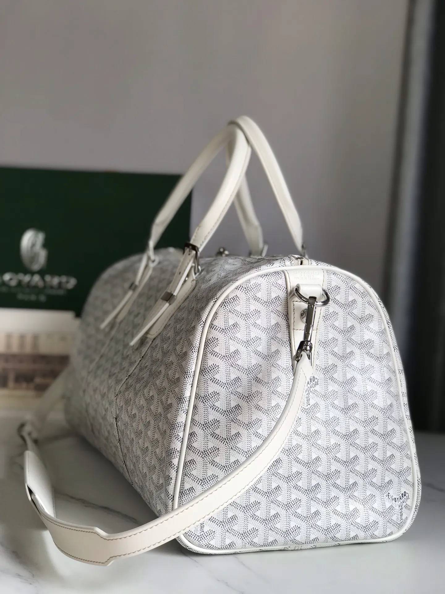 Goyard 深藍 酒紅 小牛皮 旅行袋 大容量旅行款