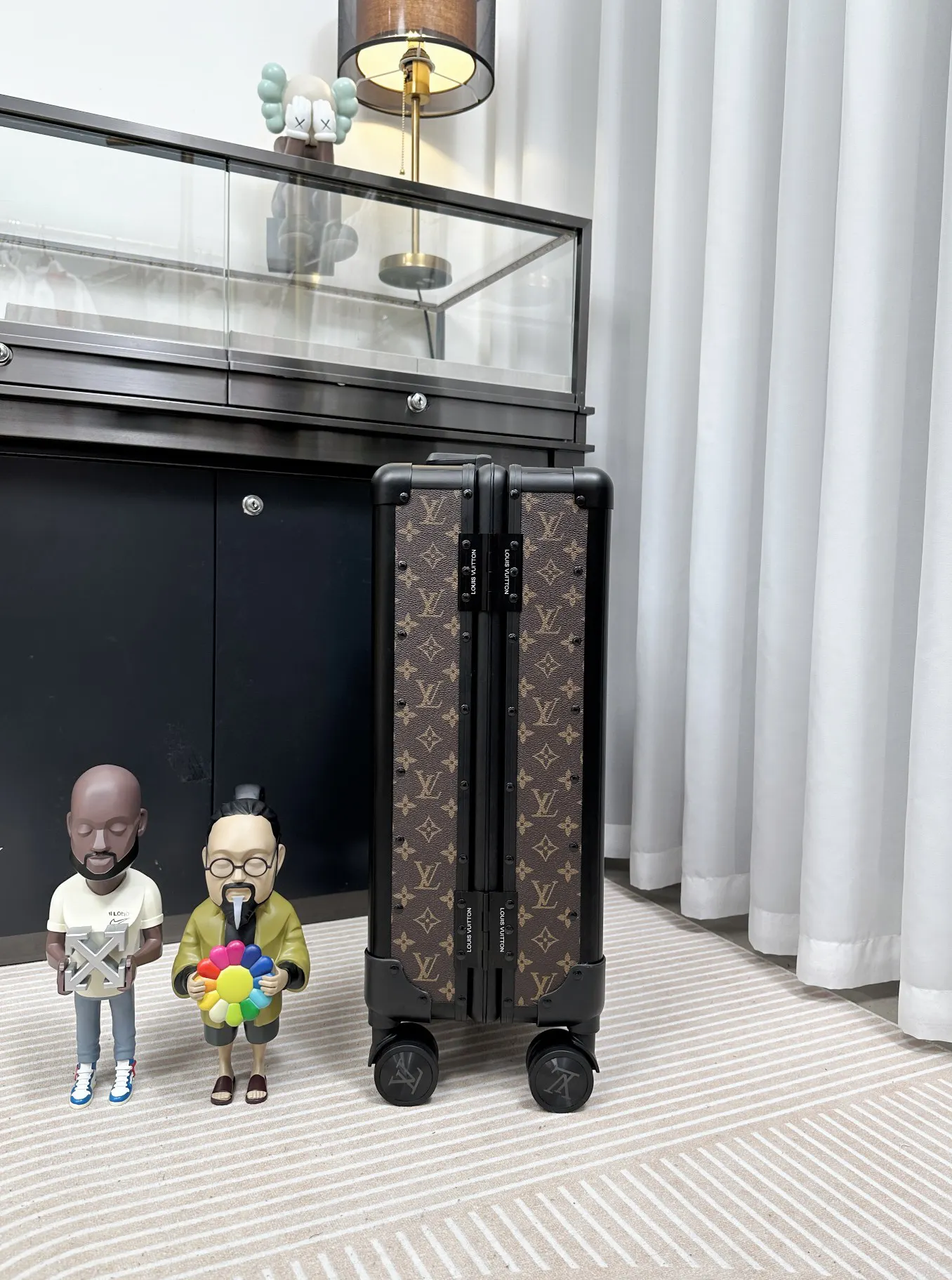Black Monogram Suitcase Travel Lightweight Classic