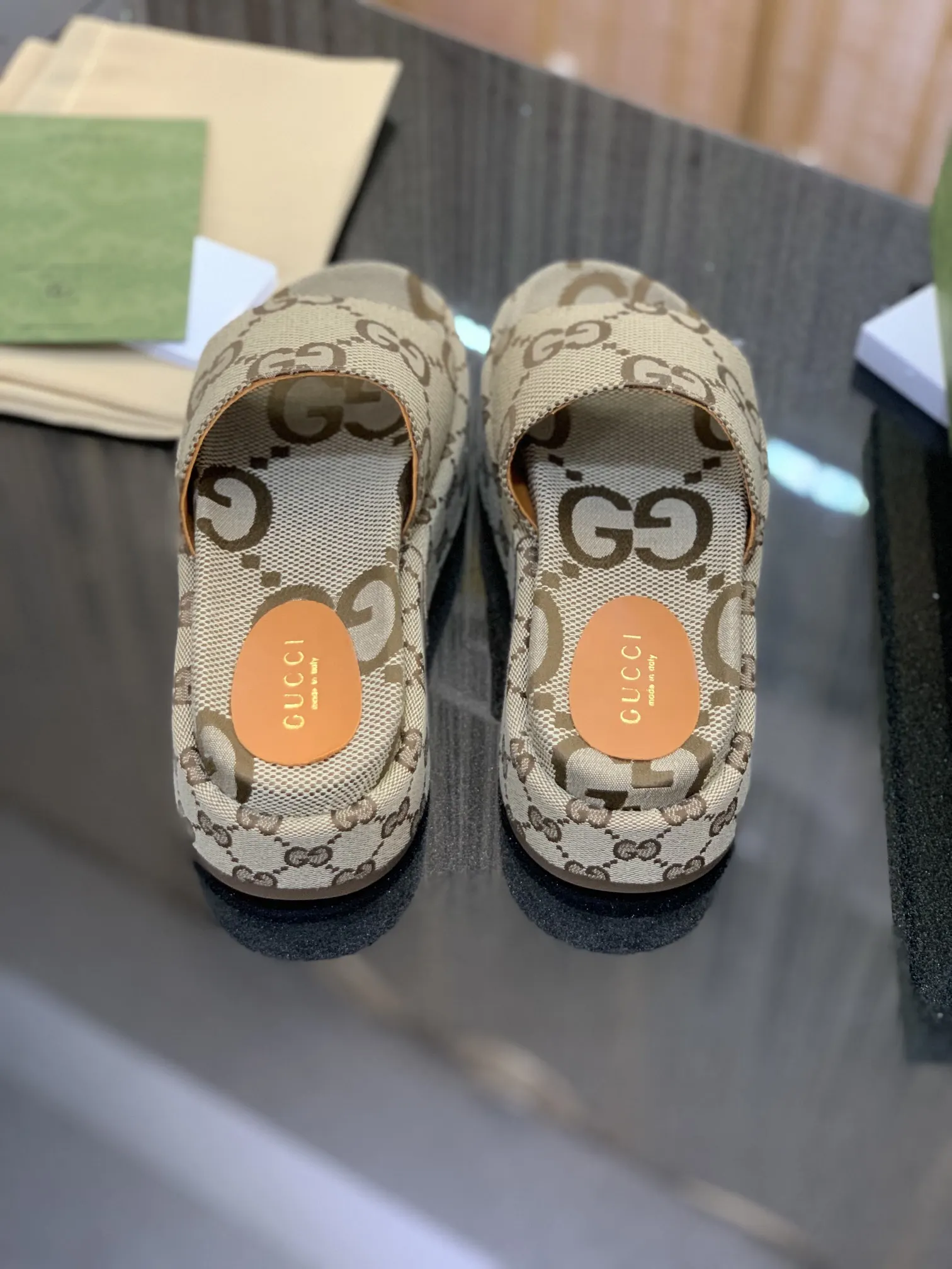 Gucci Monogram Slides