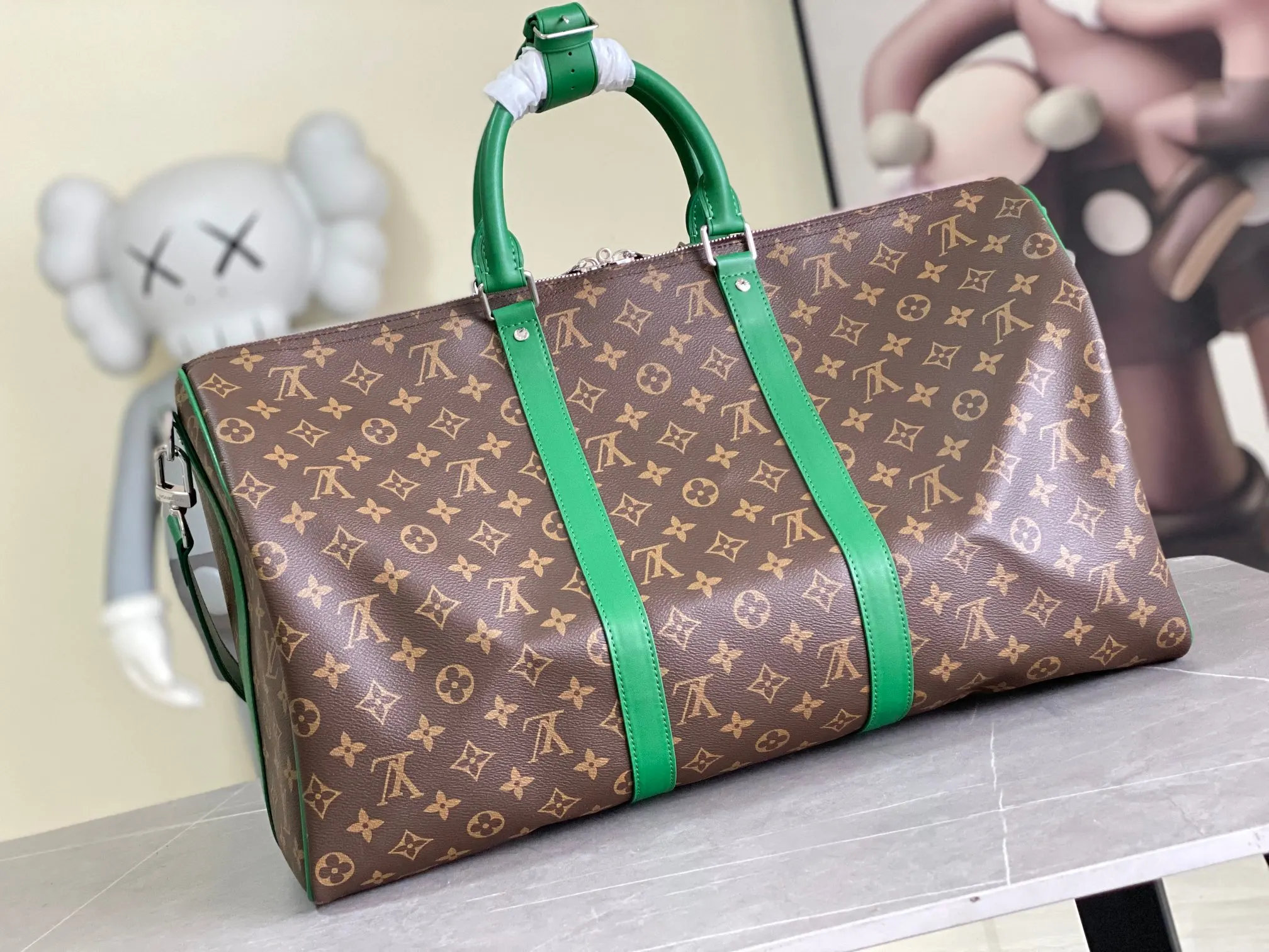 Keepall 金色 牛皮 旅行包 大容量旅行款