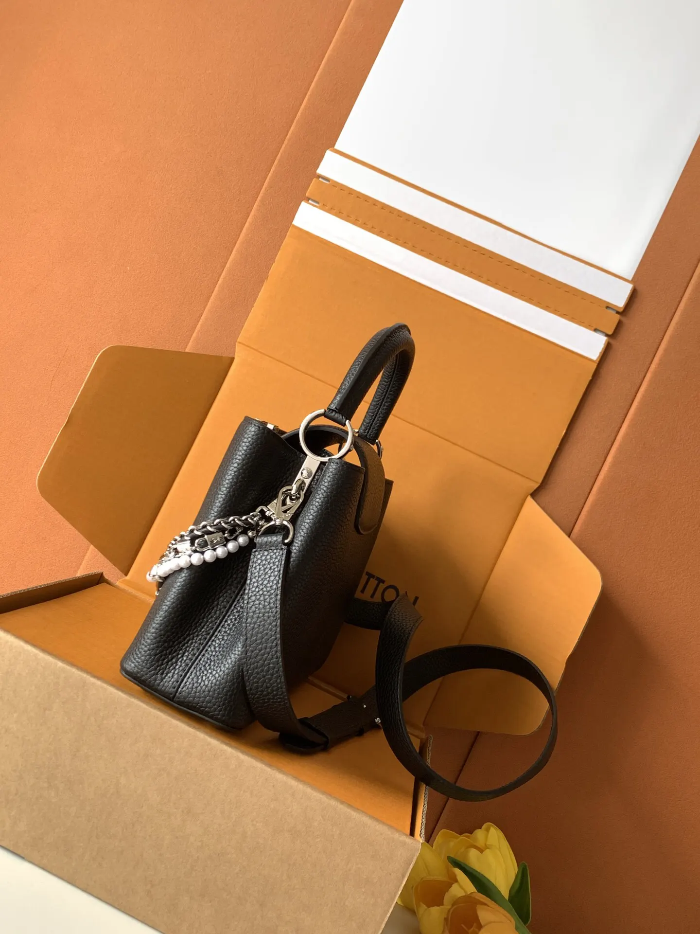 Black Chain Bag Leather
