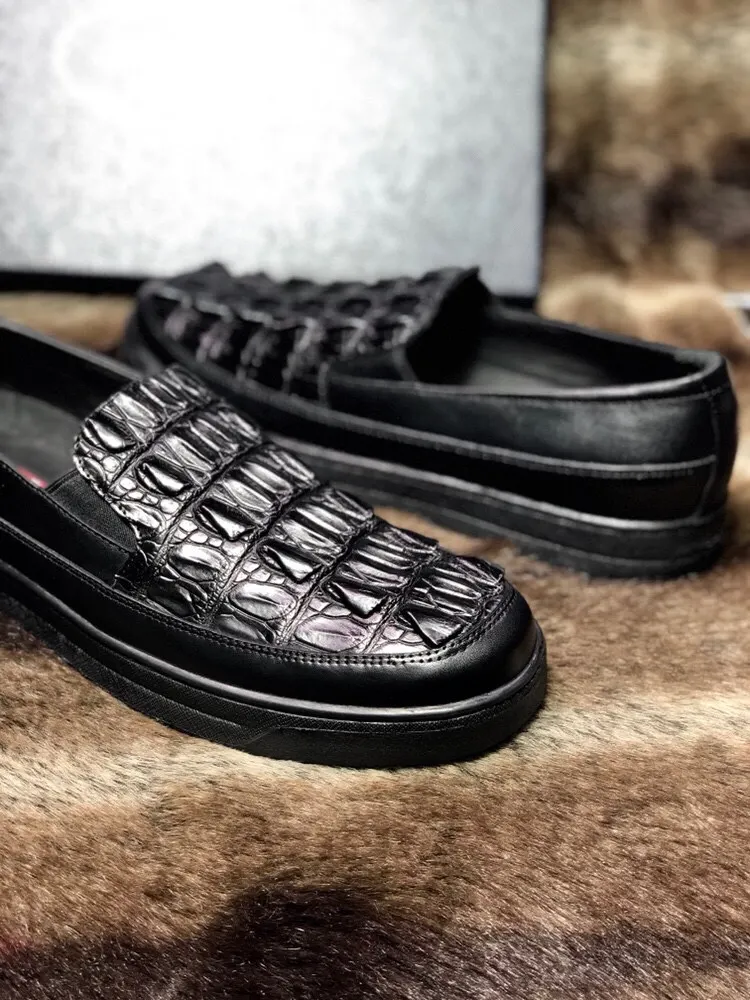 Prada 鳄鱼皮 休闲鞋 舒適