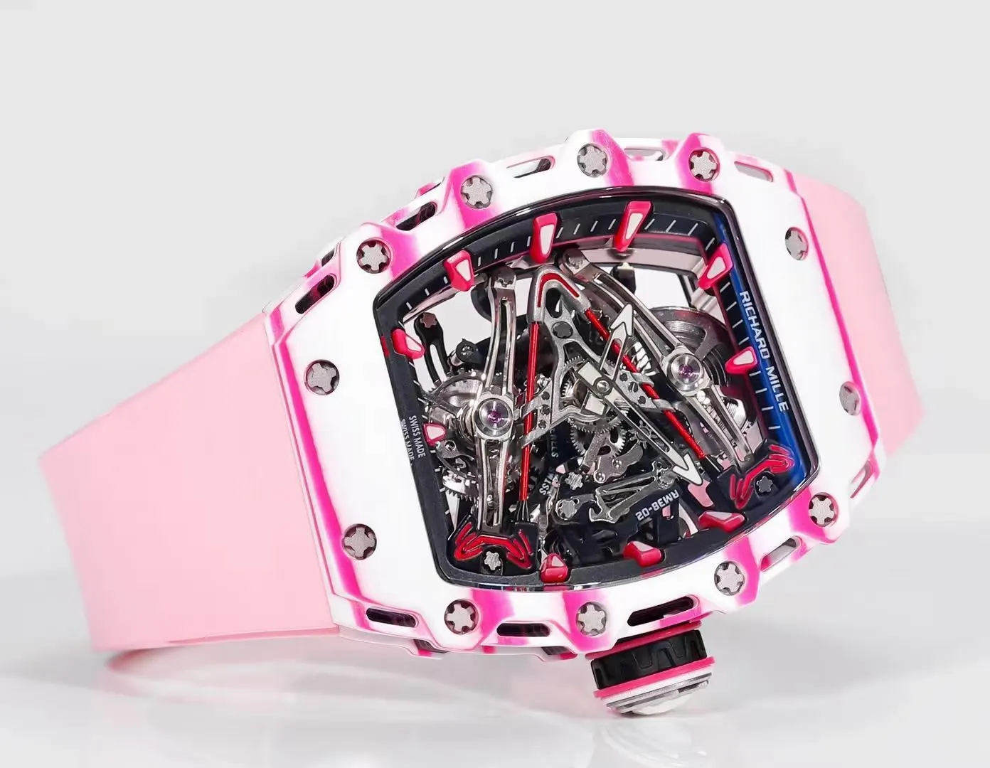 Richard Mille 白色 紅色 手錶 經典腕表款