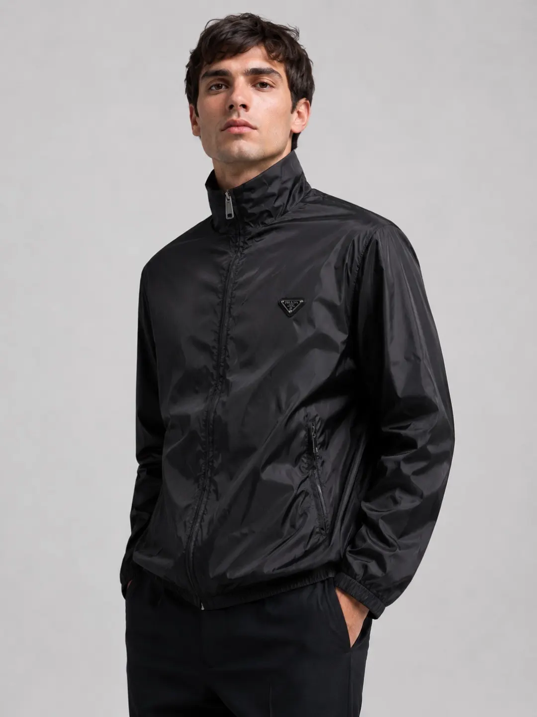 Prada Re-Nylon 尼龙 三角标 印花 夹克外套 通勤休闲