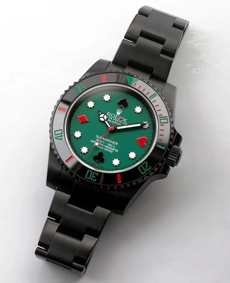Rolex 綠色 劳力士潜航者特别定制版 all in劲酷登 手錶 經典腕表款