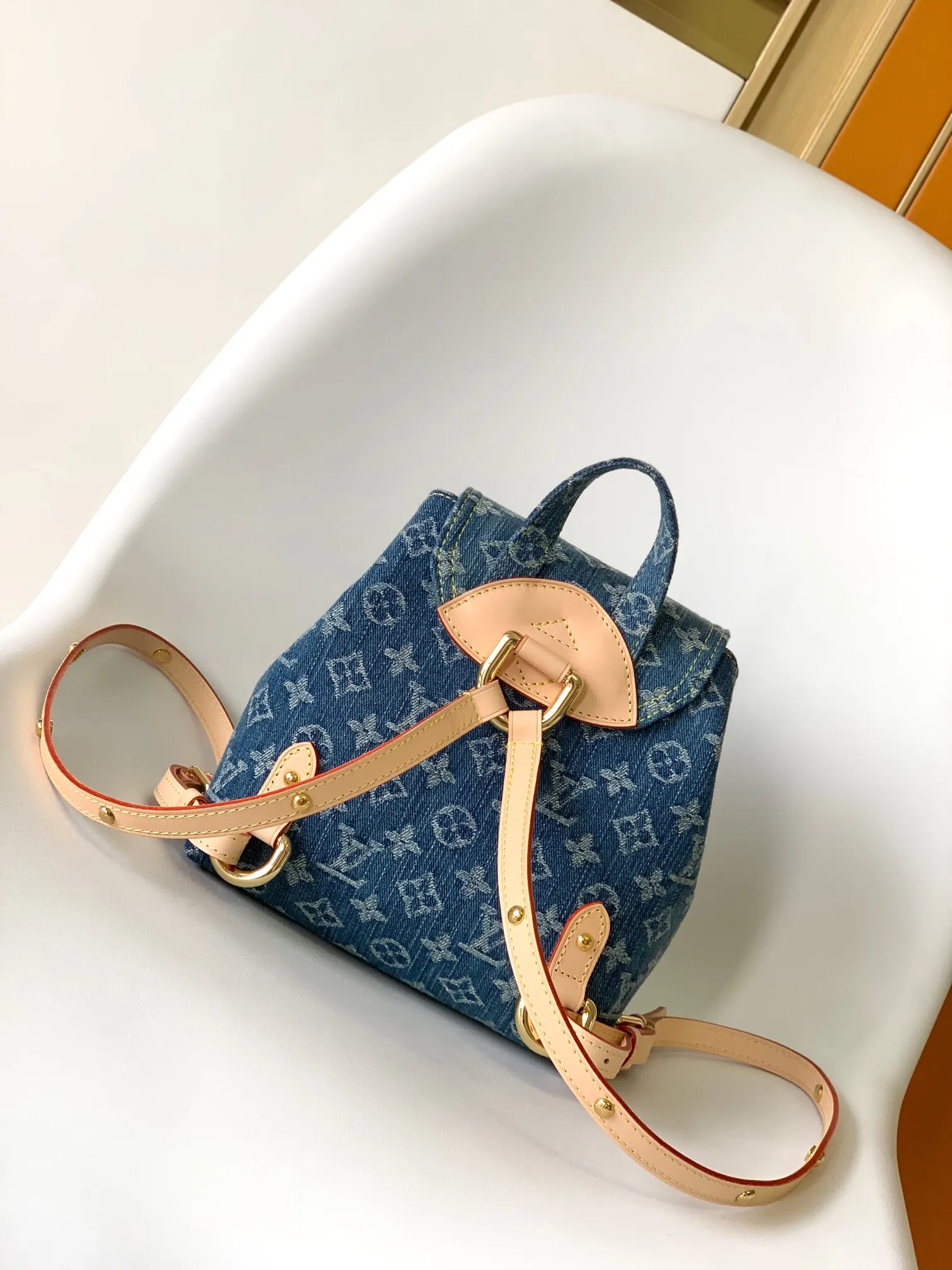 Blue Monogram Backpack Canvas