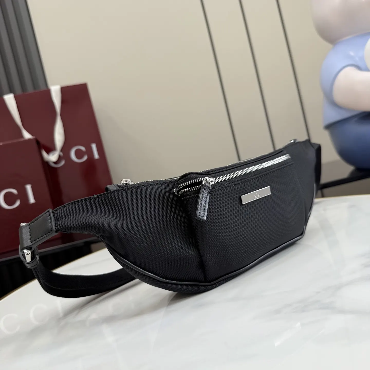 Gucci Black Belt Bag Casual Canvas