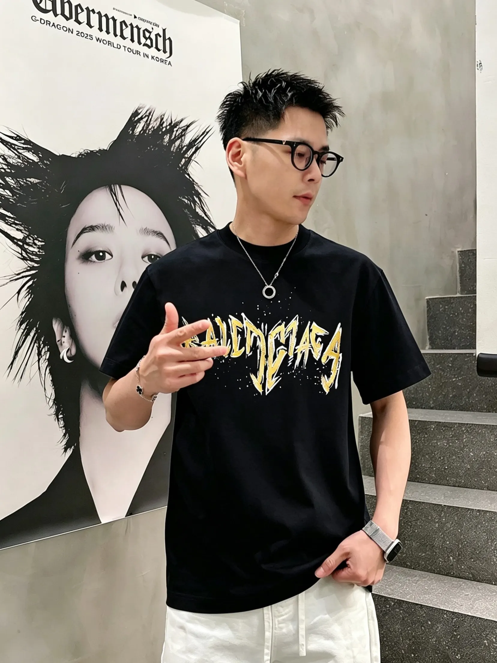 Balenciaga 2026 Spring Summer Logo Letter Short Sleeve T-Shirt Street