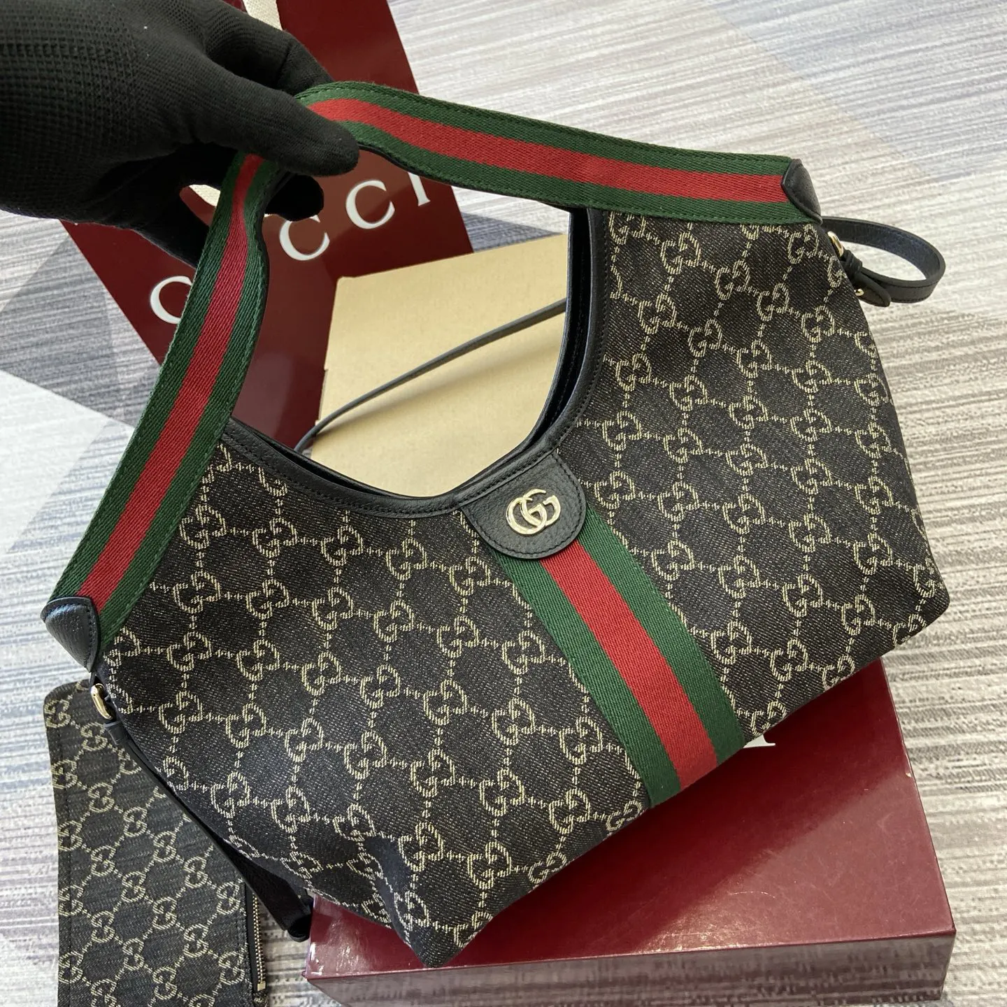 Gucci 牛仔 手提包 通勤手提款