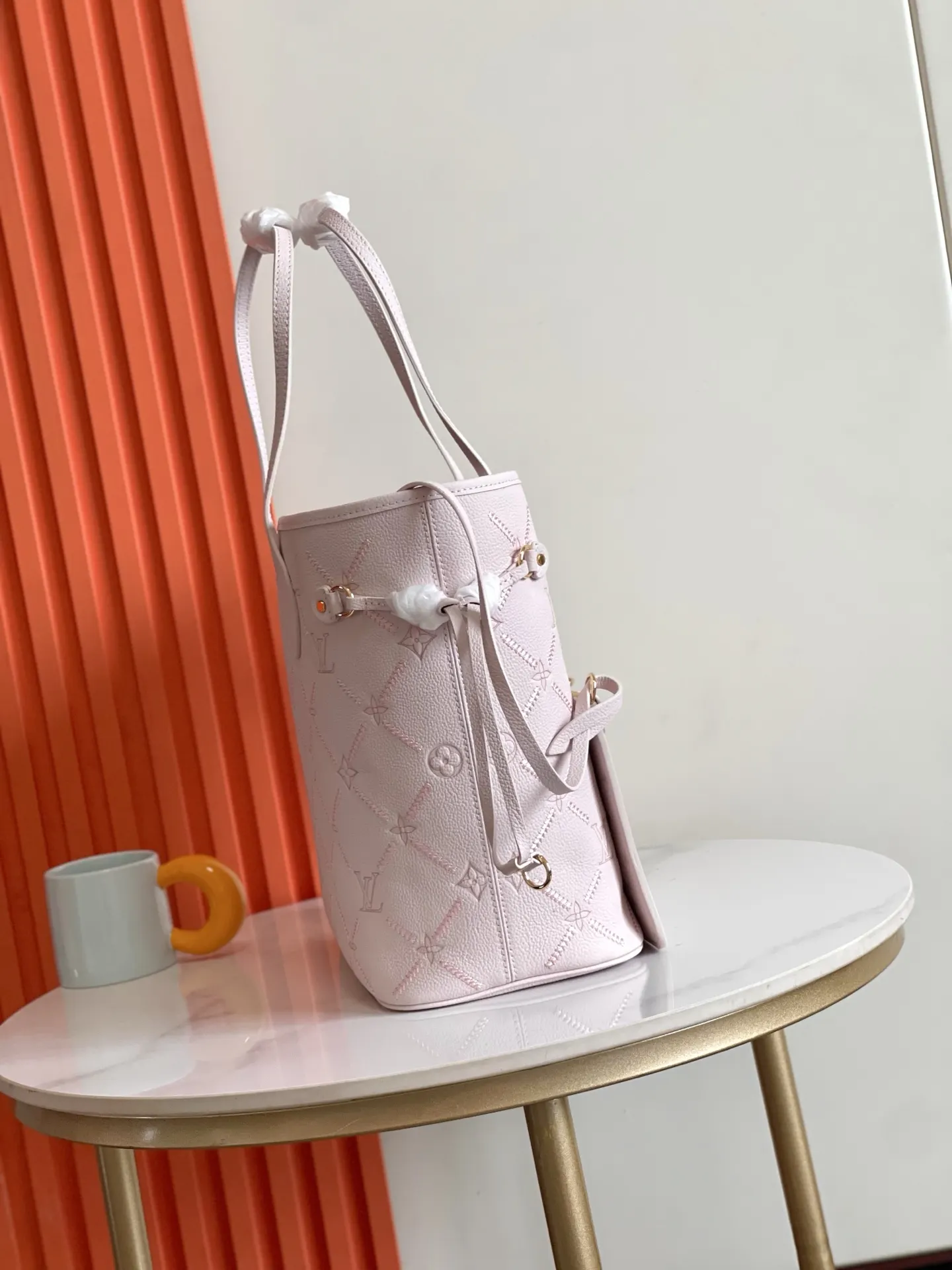 LV Neverfull 粉色 Mo托特包 大容量托特款
