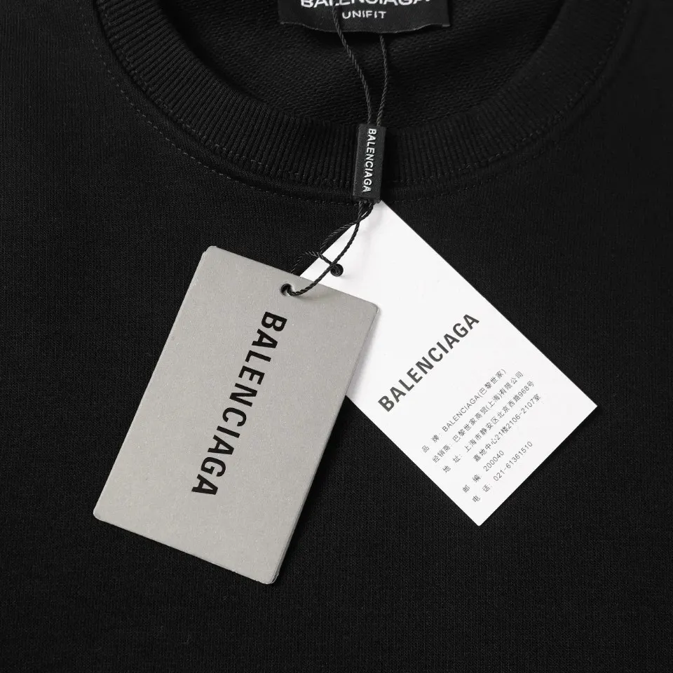 Balenciaga Black Cotton Loose Sweatshirt