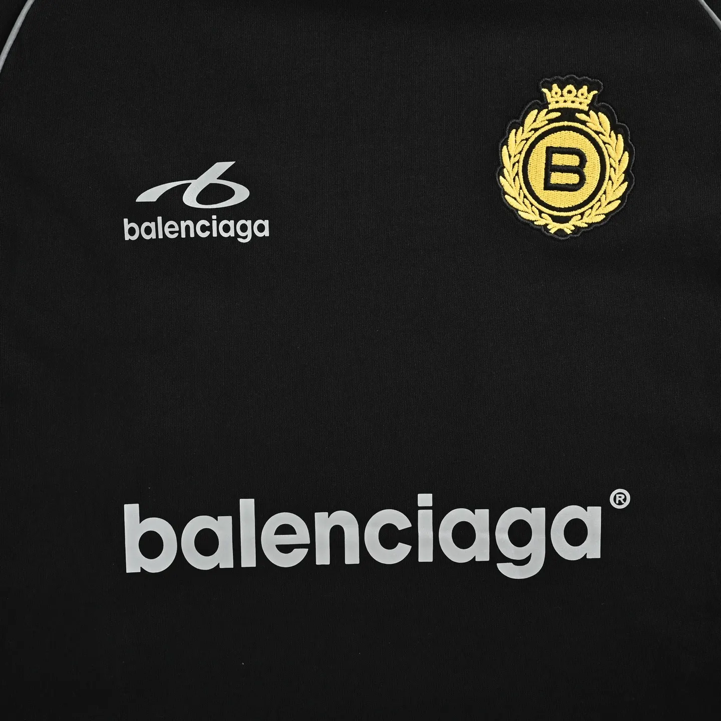 Balenciaga Black Cotton Logo Short Sleeve T-Shirt Loose