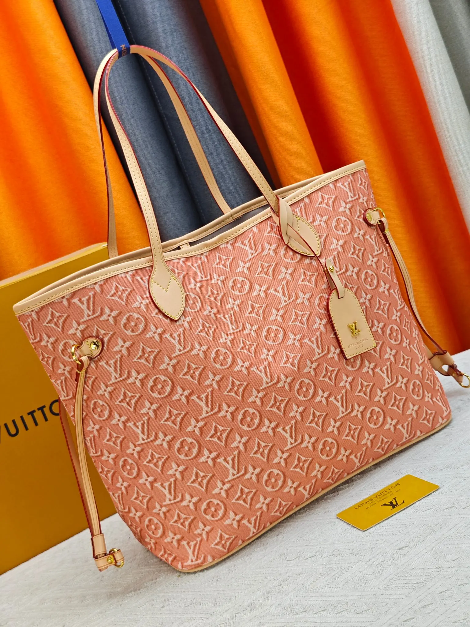 Neverfull 老花 牛仔 牛皮 收纳包 旅行收纳款