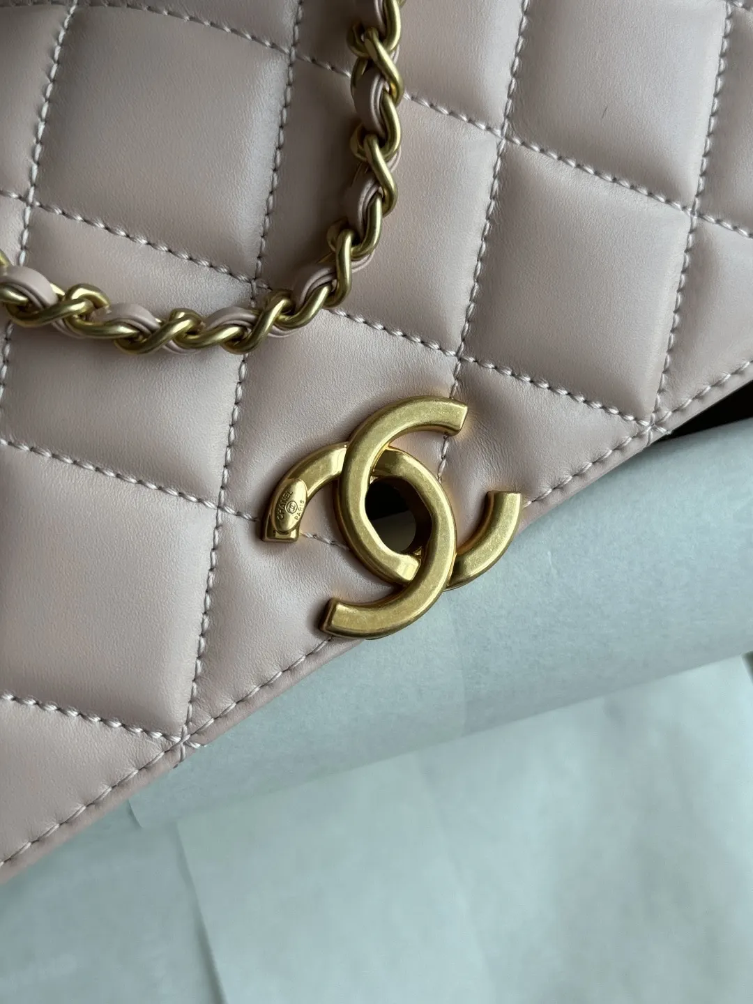 Gold Chain Bag Leather