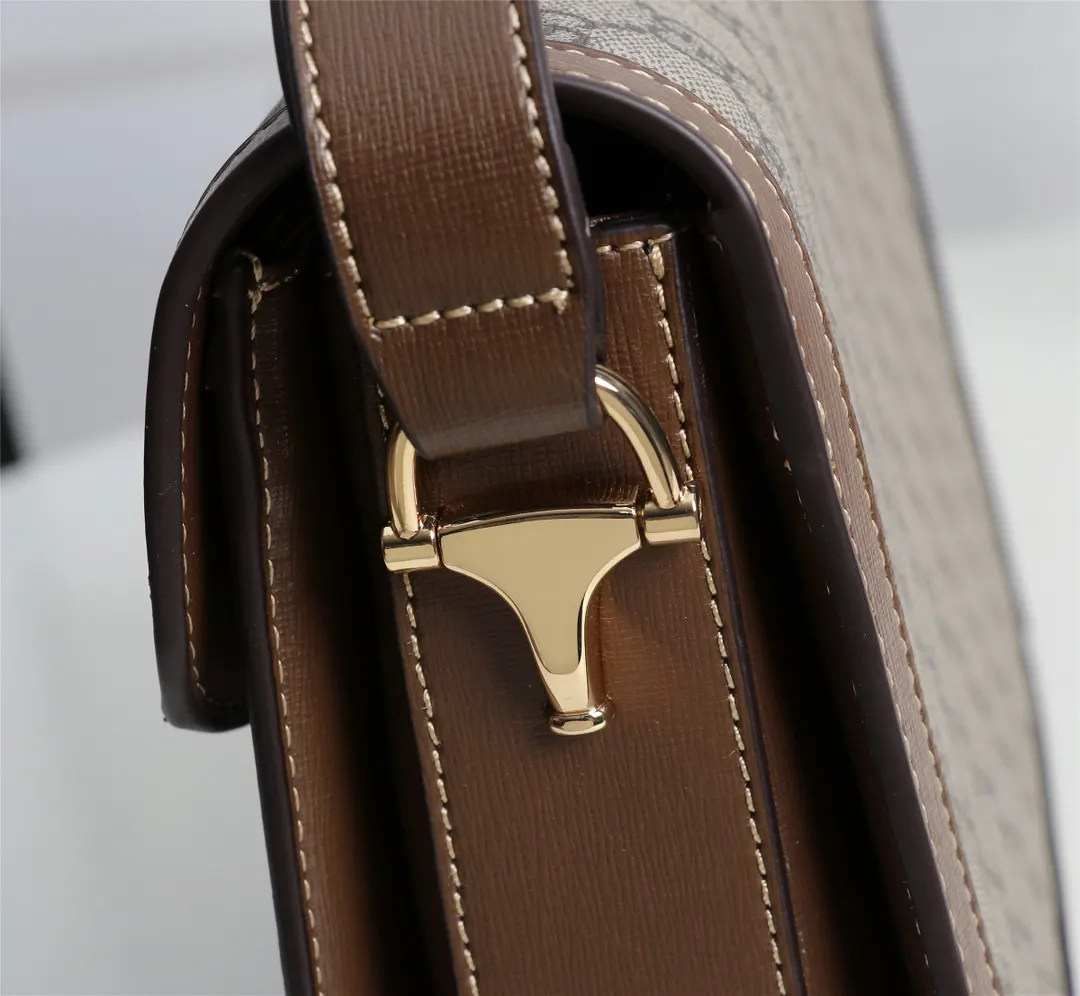 Gucci Horsebit 1955 老花马衔扣肩背包 单肩斜挎