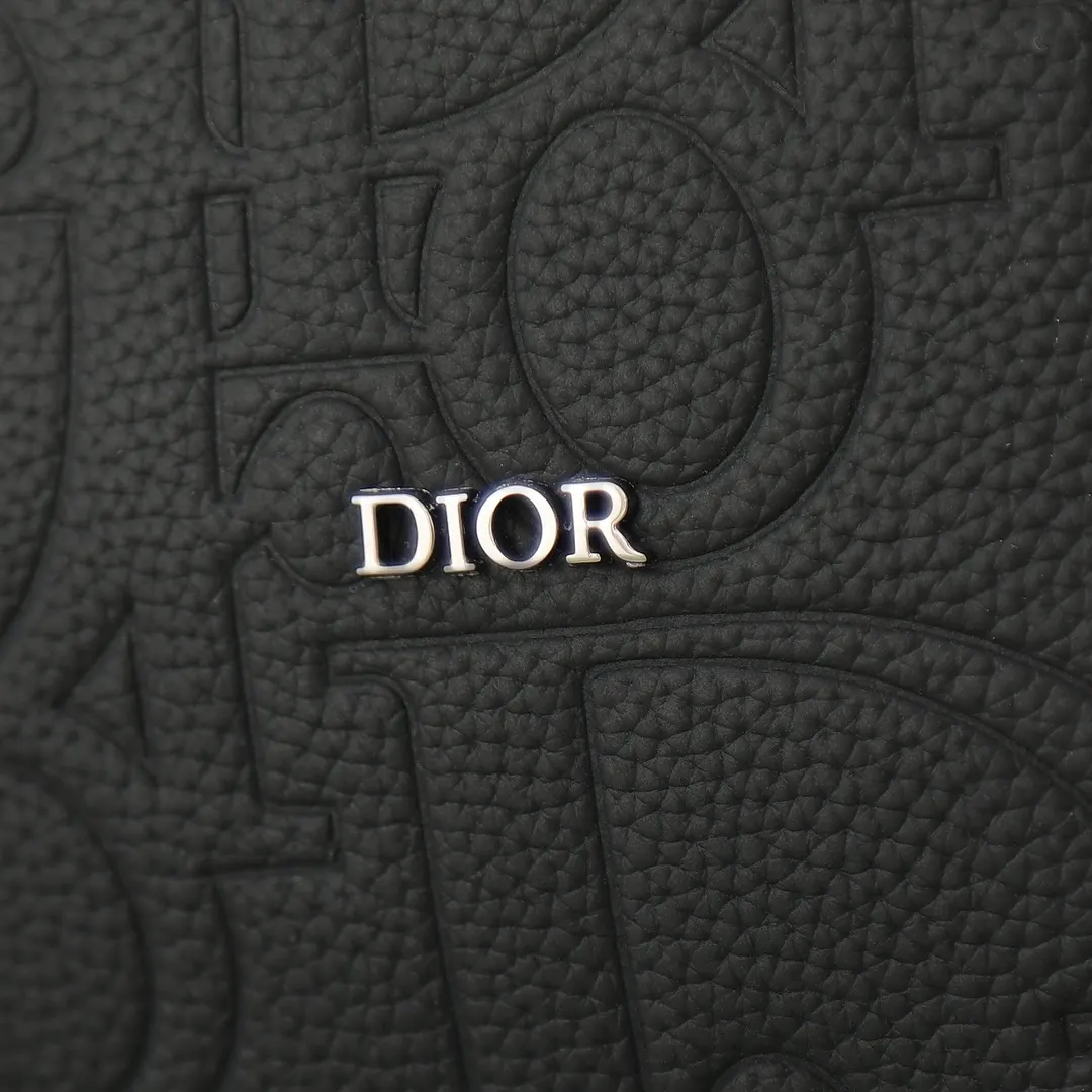 Dior Black Organizer Pouch Travel Leather