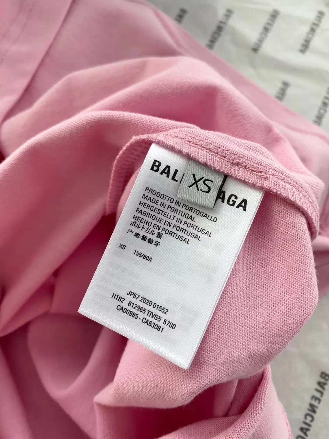 Balenciaga BLCG Pink Short Sleeve T-Shirt Street Casual Style