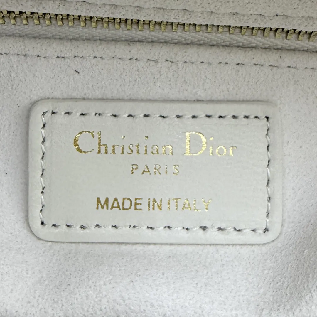 Dior Lady Dior Lady 奶白羊皮手袋 经典藤格