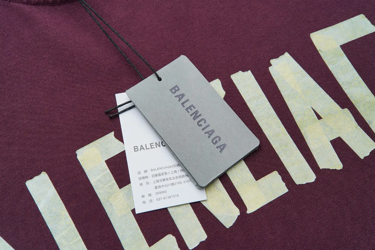 Balenciaga 紅色 短袖T恤
