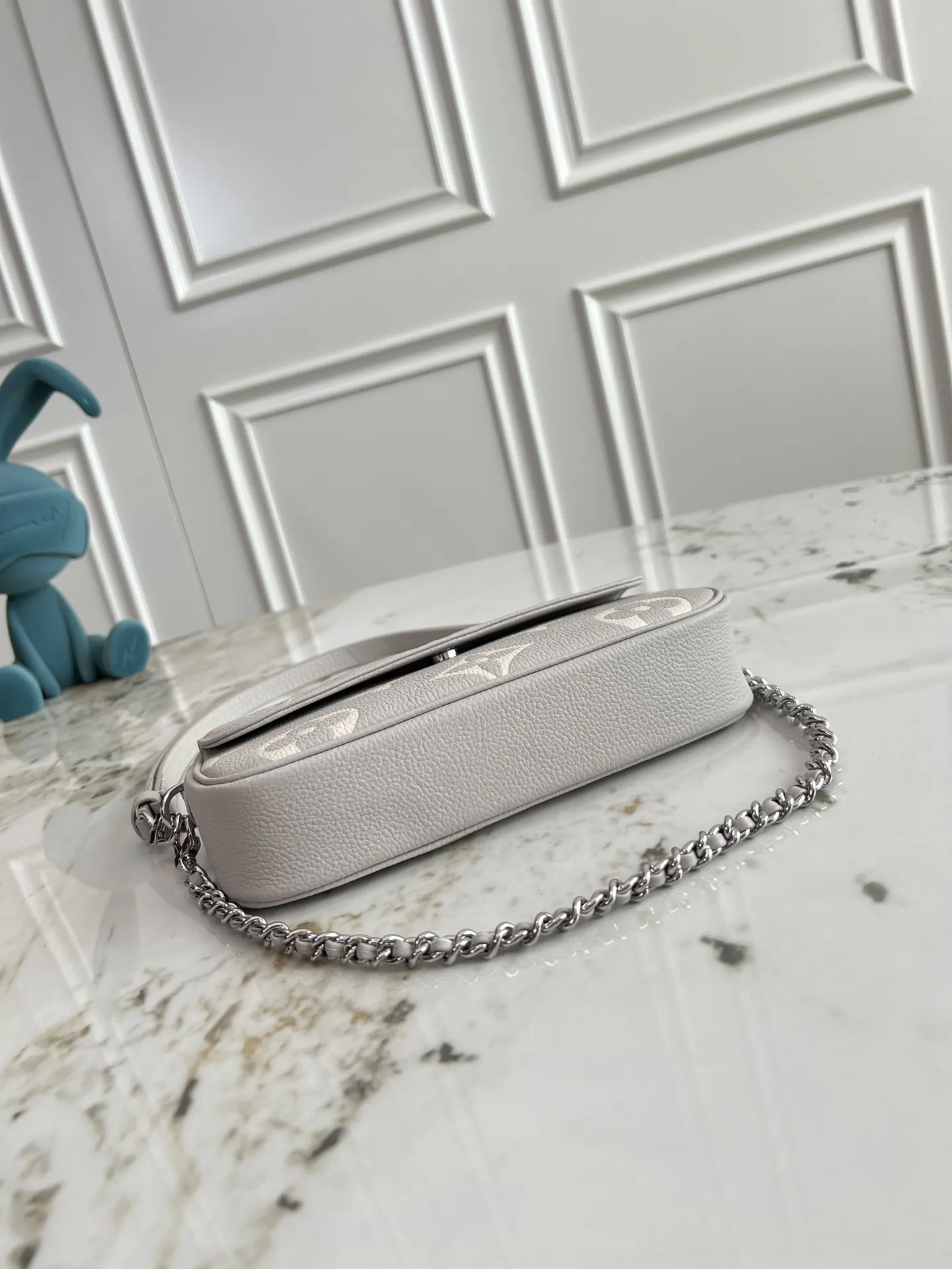 Louis Vuitton Gray Monogram Chain Bag