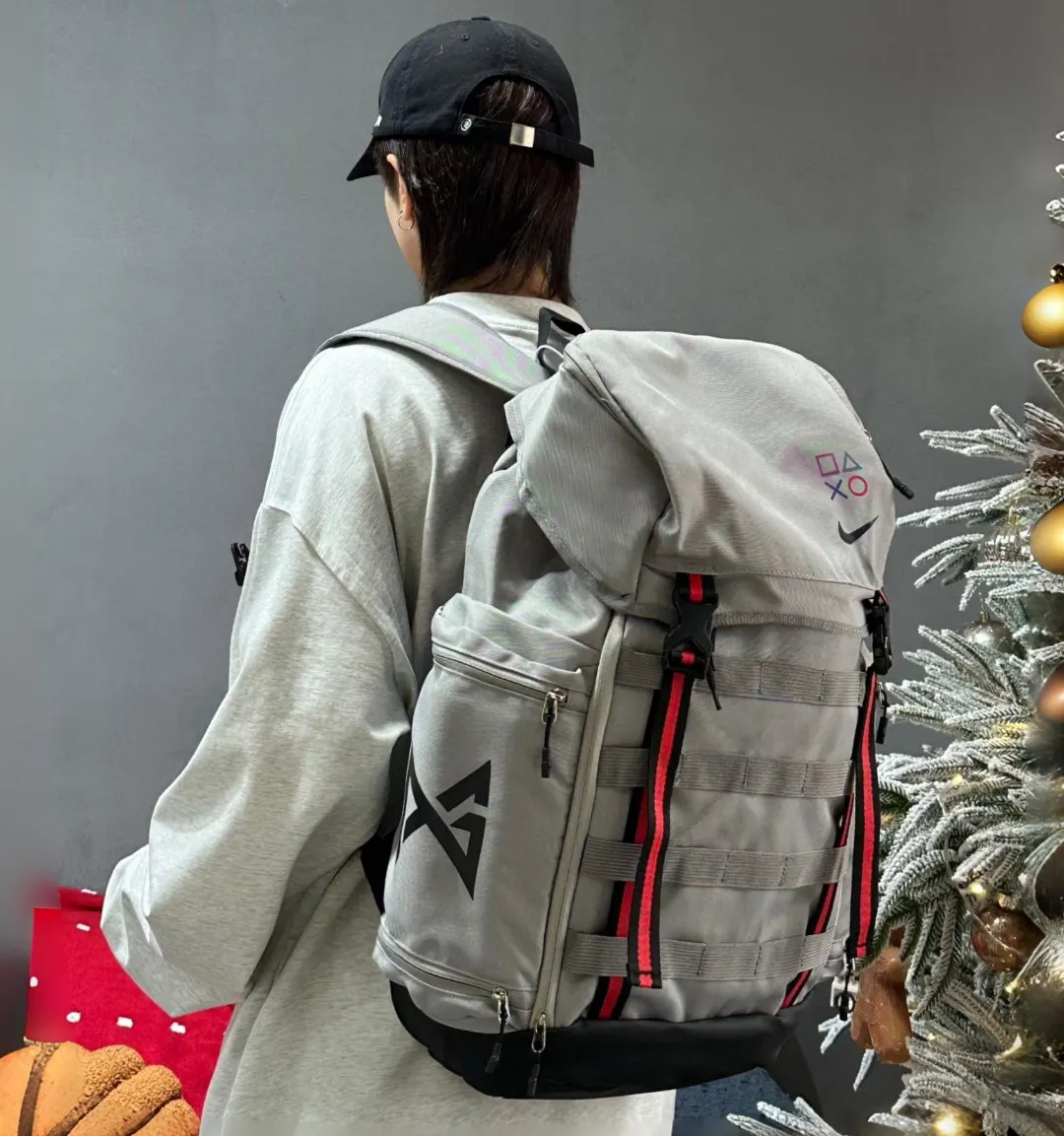 黑色 灰色 耐克Nike抽绳包双肩包男女同款 实用双肩款