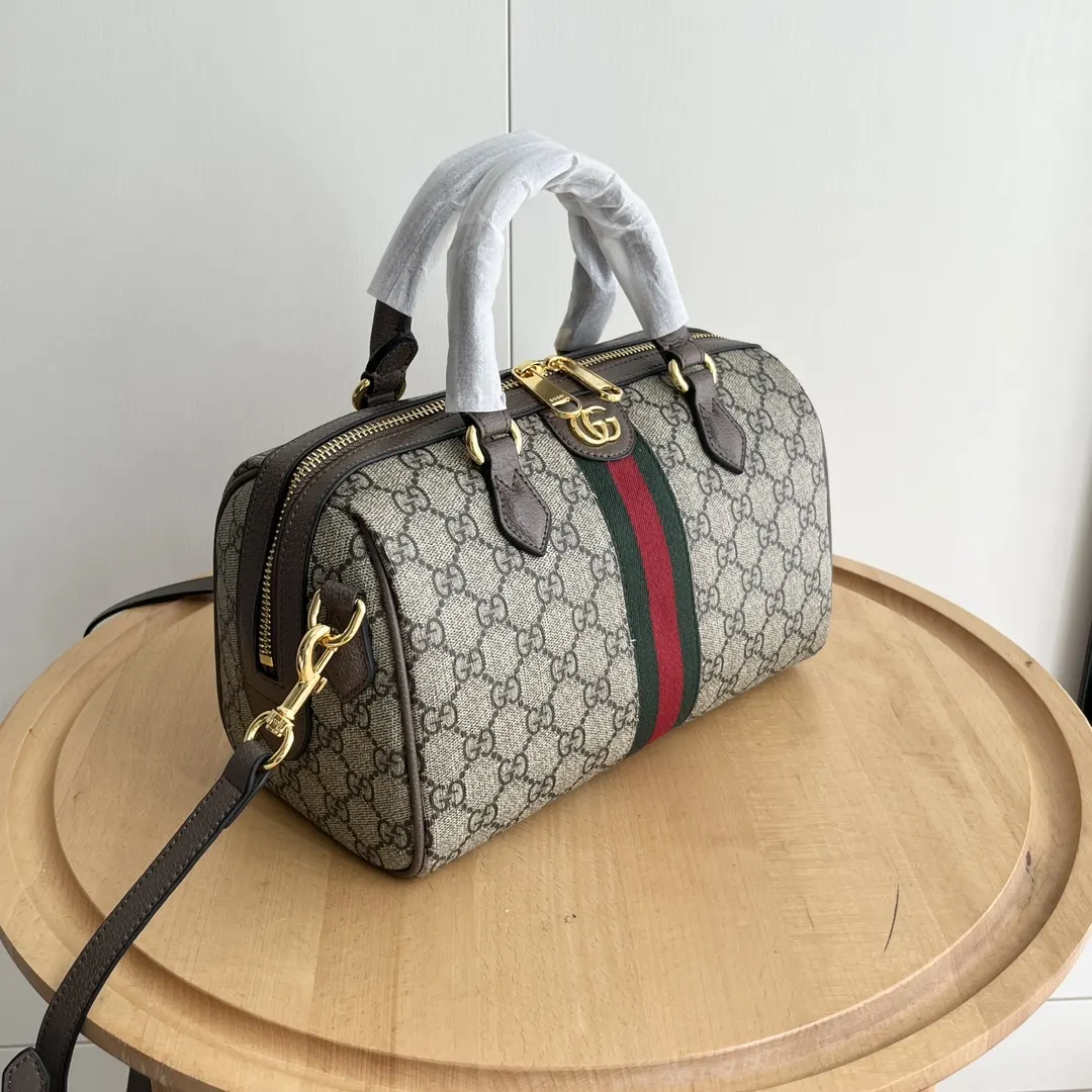 棕色 金色 帆布 手提包 通勤手提款