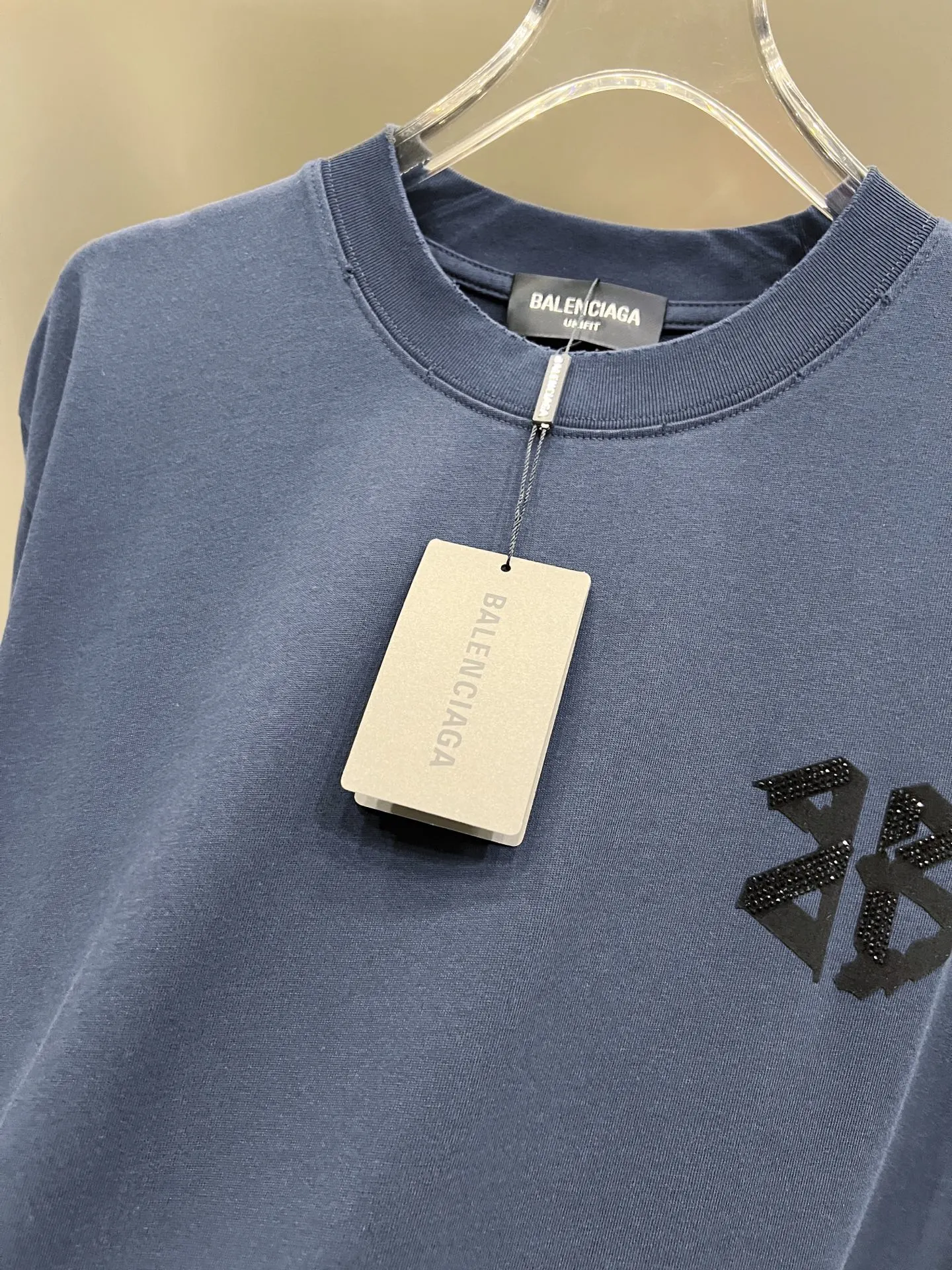 Balenciaga 黑色 Logo 短袖T恤 宽松休闲