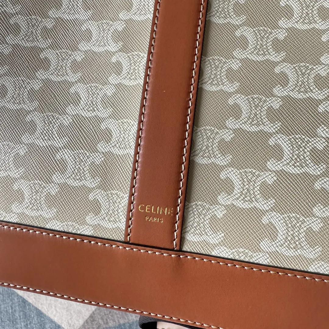 Gold Monogram Tote Bag Leather