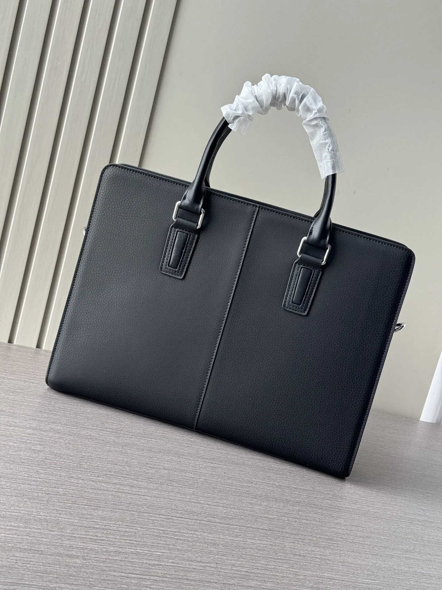 Prada 黑色 藍色 小牛皮 公文包 商務通勤款