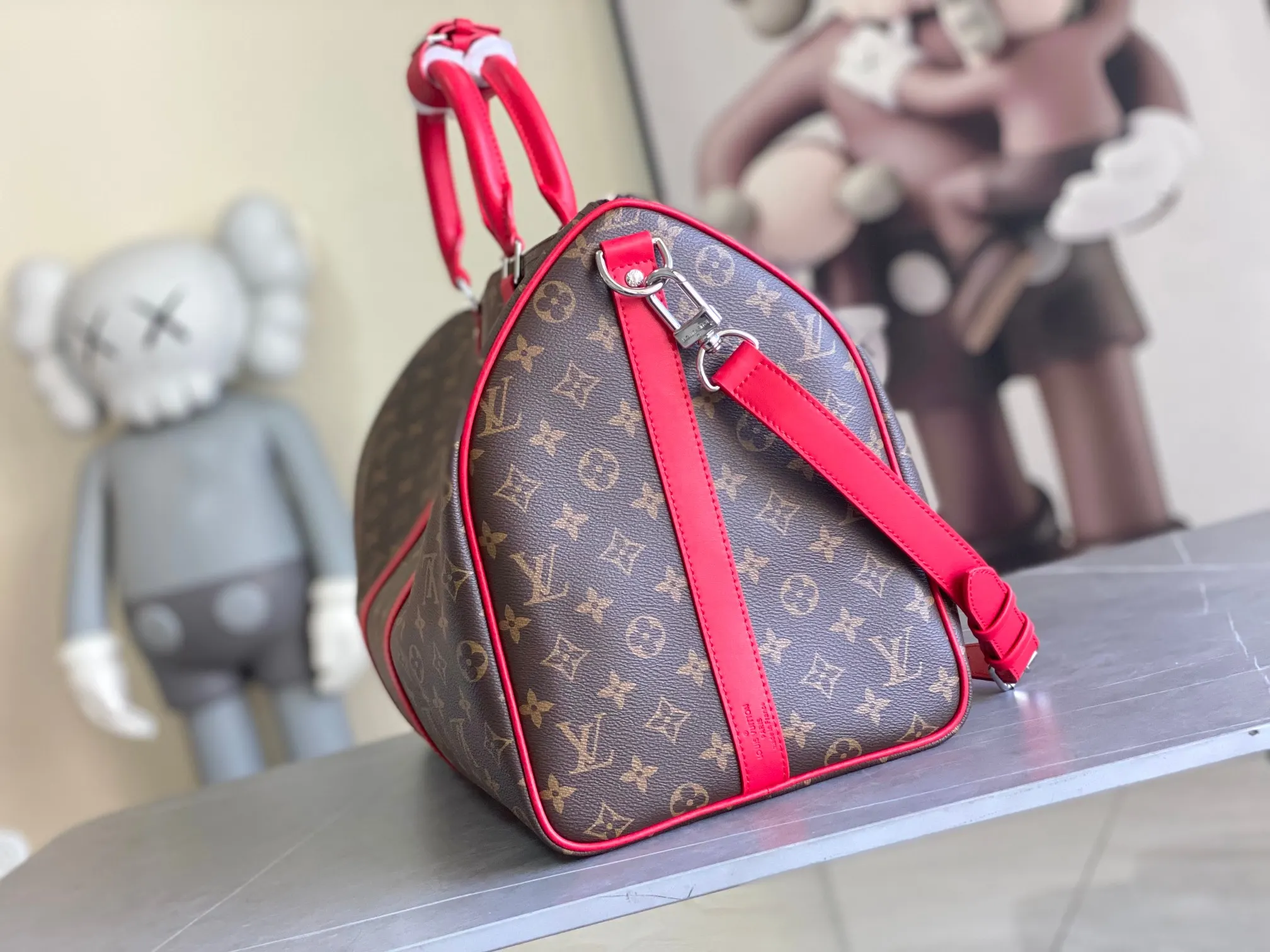 Keepall 金色 牛皮 旅行包 大容量旅行款