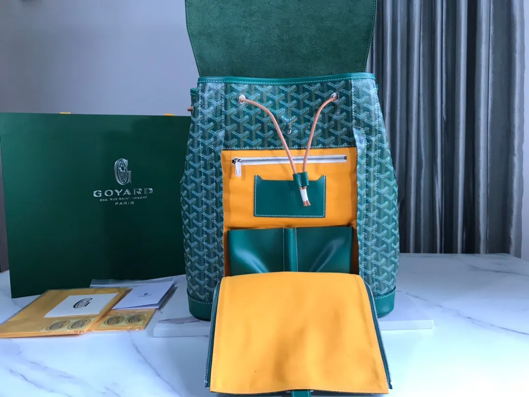 Goyard Black Brown Backpack