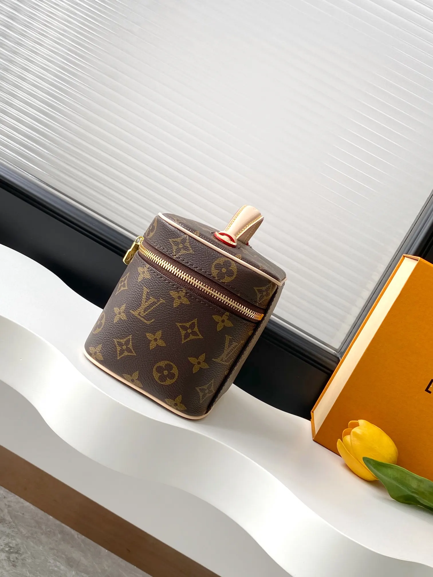 LV 老花 牛皮 手提包 通勤手提款
