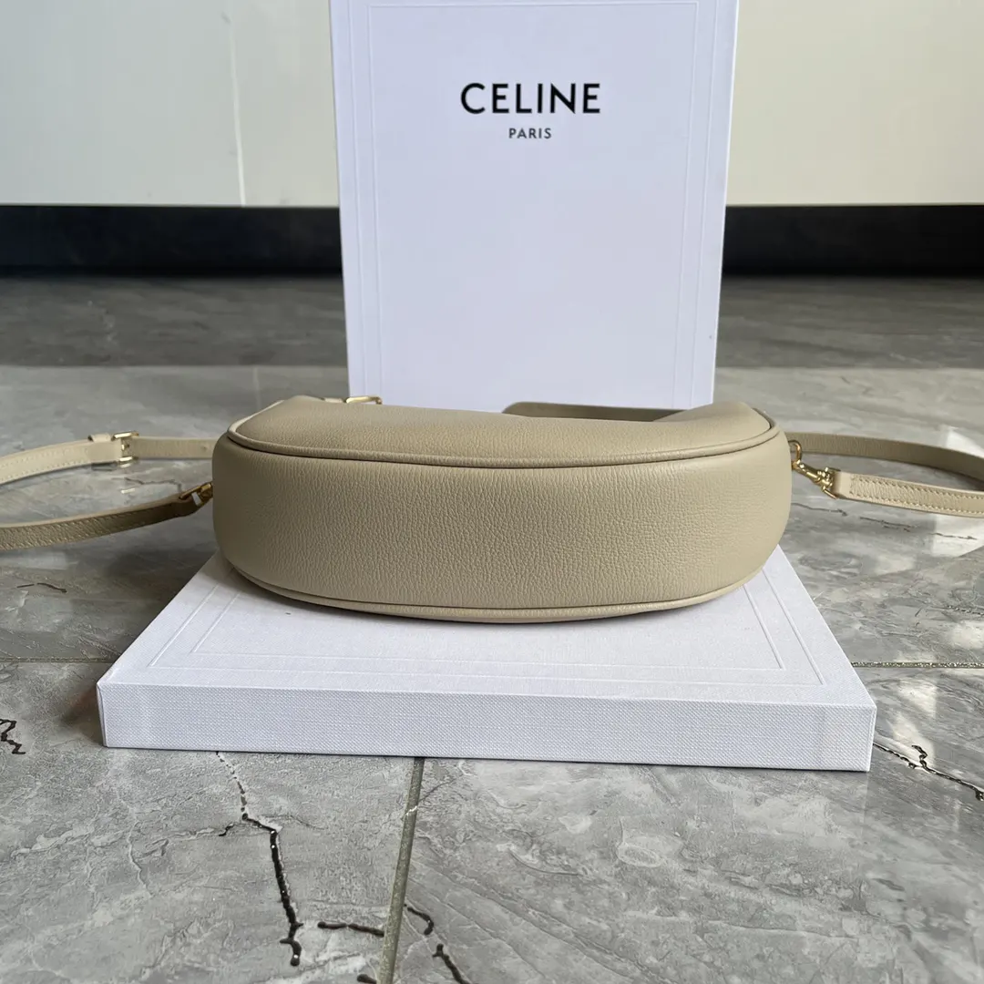 Beige Crossbody Bag Commuter Lightweight Leather