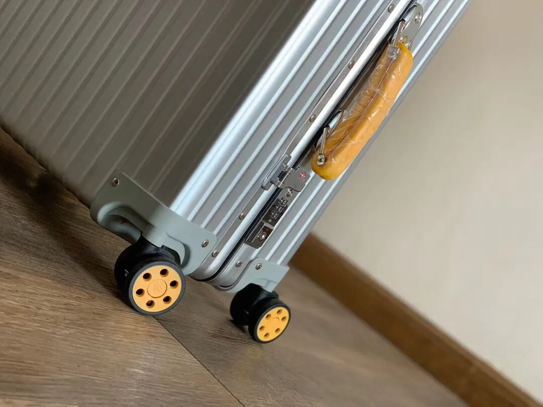 Silver Carry-On Suitcase Business Travel Lightweight