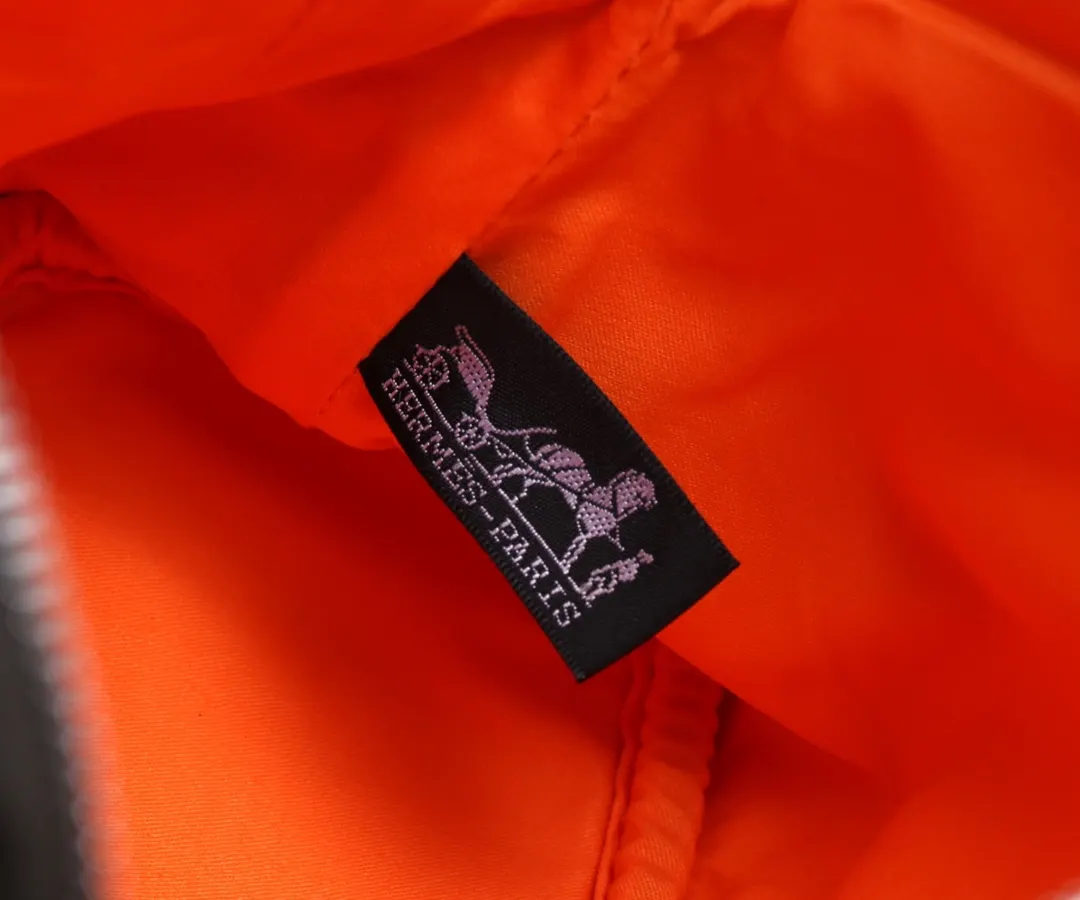 Hermès 帆布拼皮 化妝包
