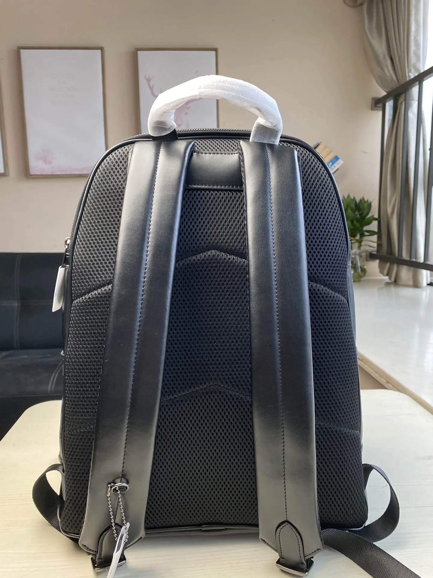 Coach 黑色 牛皮 纯 条纹 旅行袋 大容量旅行款