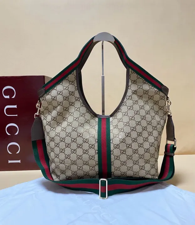 Gucci 帆布 Giglio托特包 ▫ 中号 ▫ 尺 大容量托特款