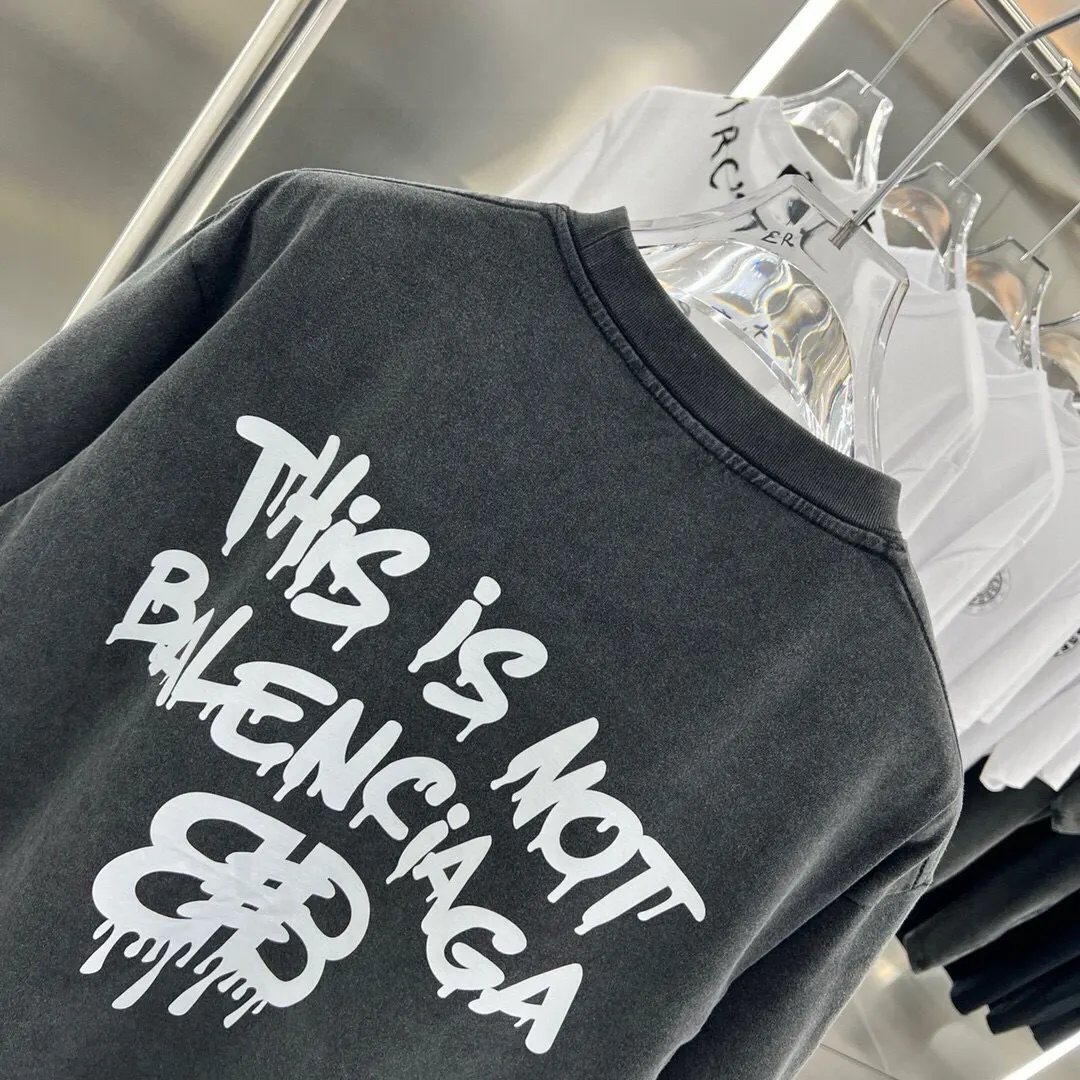 Balenciaga 黑色 Logo 短袖T恤