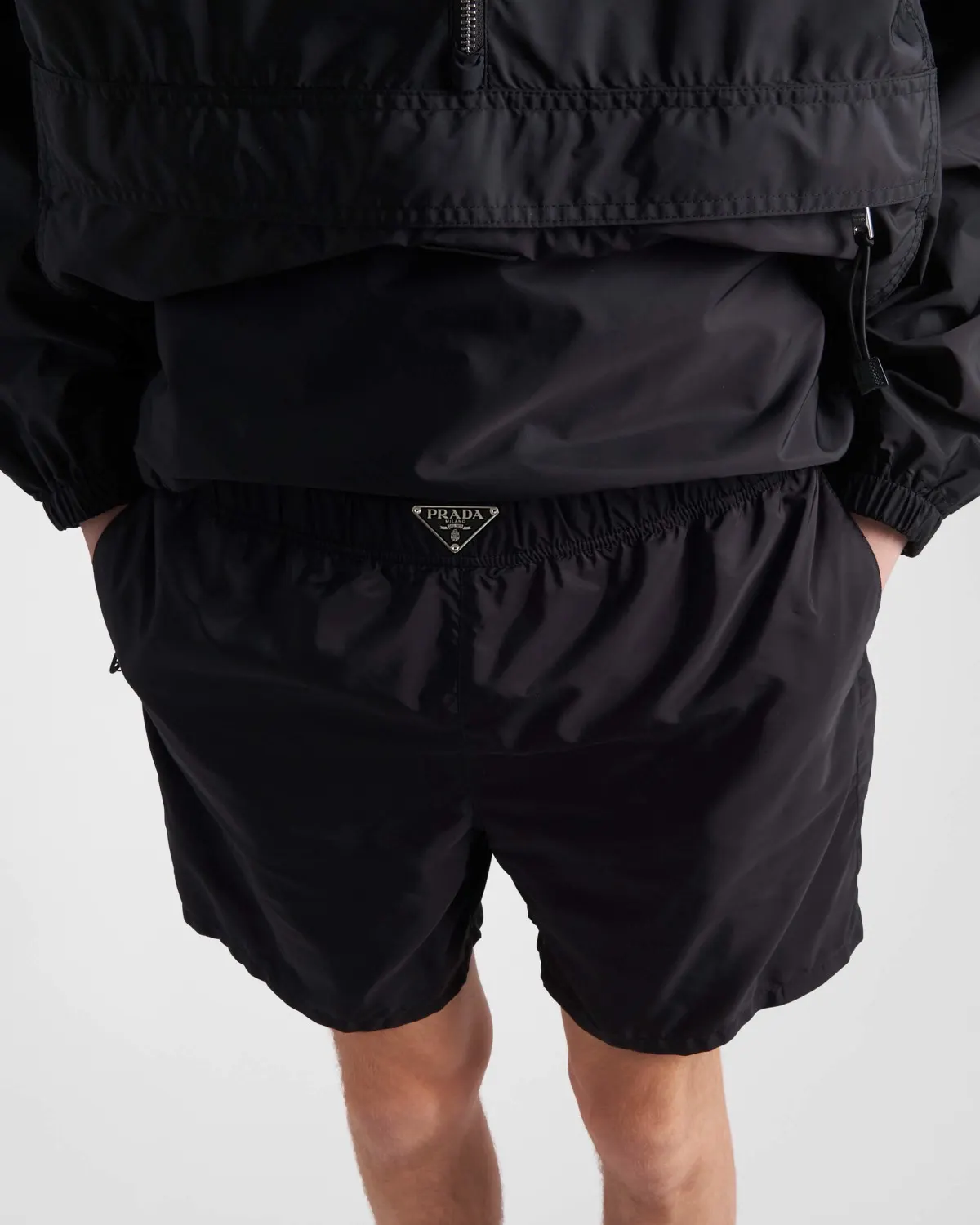PRADA Re-Nylon尼龙 三角标 短裤 休闲宽松款