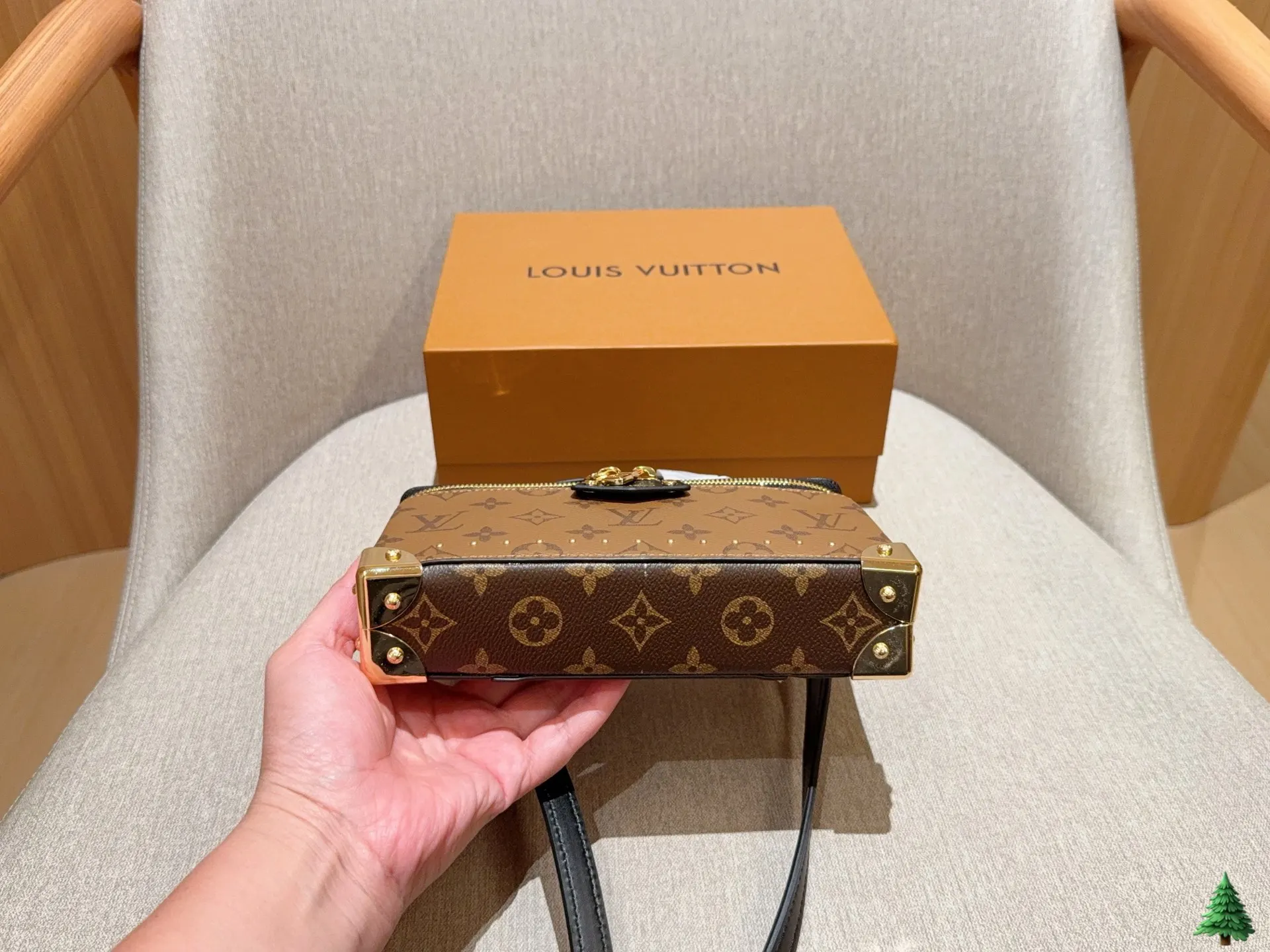 LV 金色 Trunk 化妝 包 鏈條包 精致鏈條款