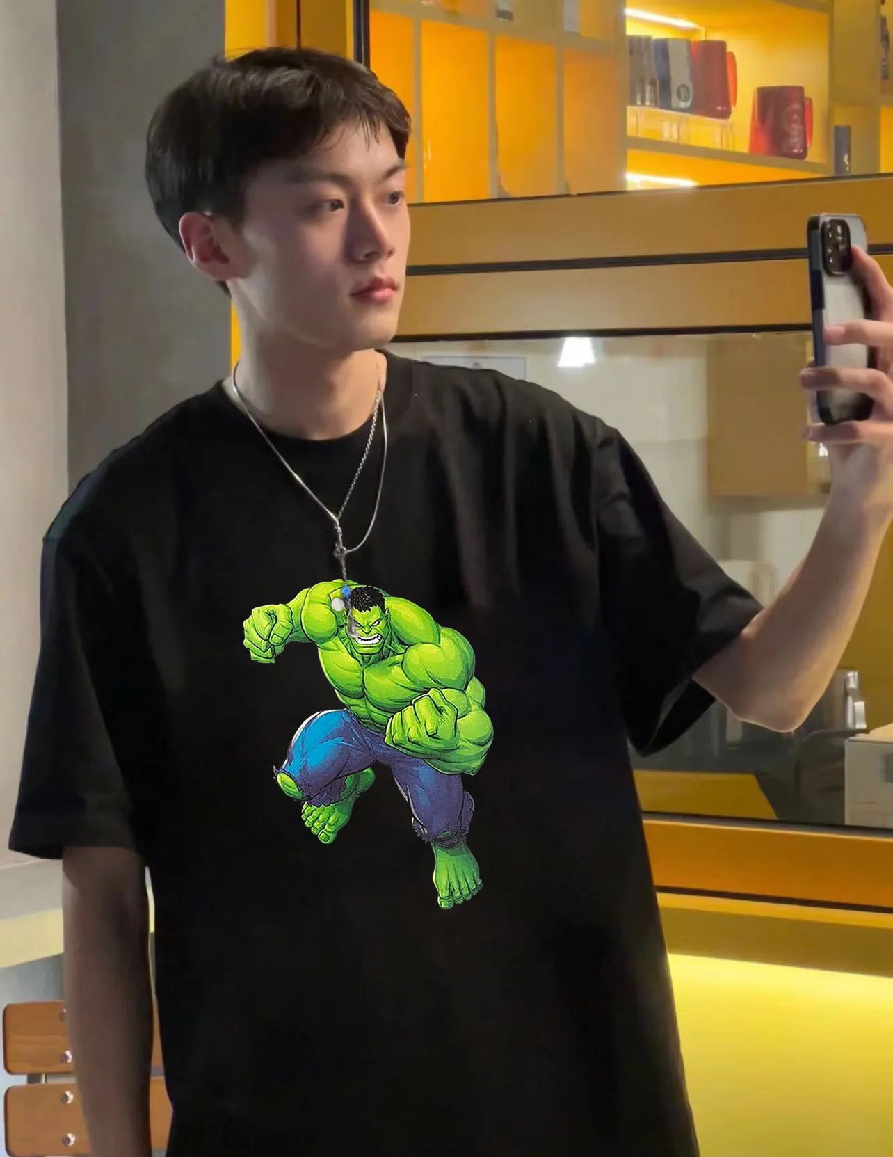 Balenciaga 黑色 純棉 短袖T恤(數字4) Balenciaga 黑色 純棉 短袖T恤(數字4)