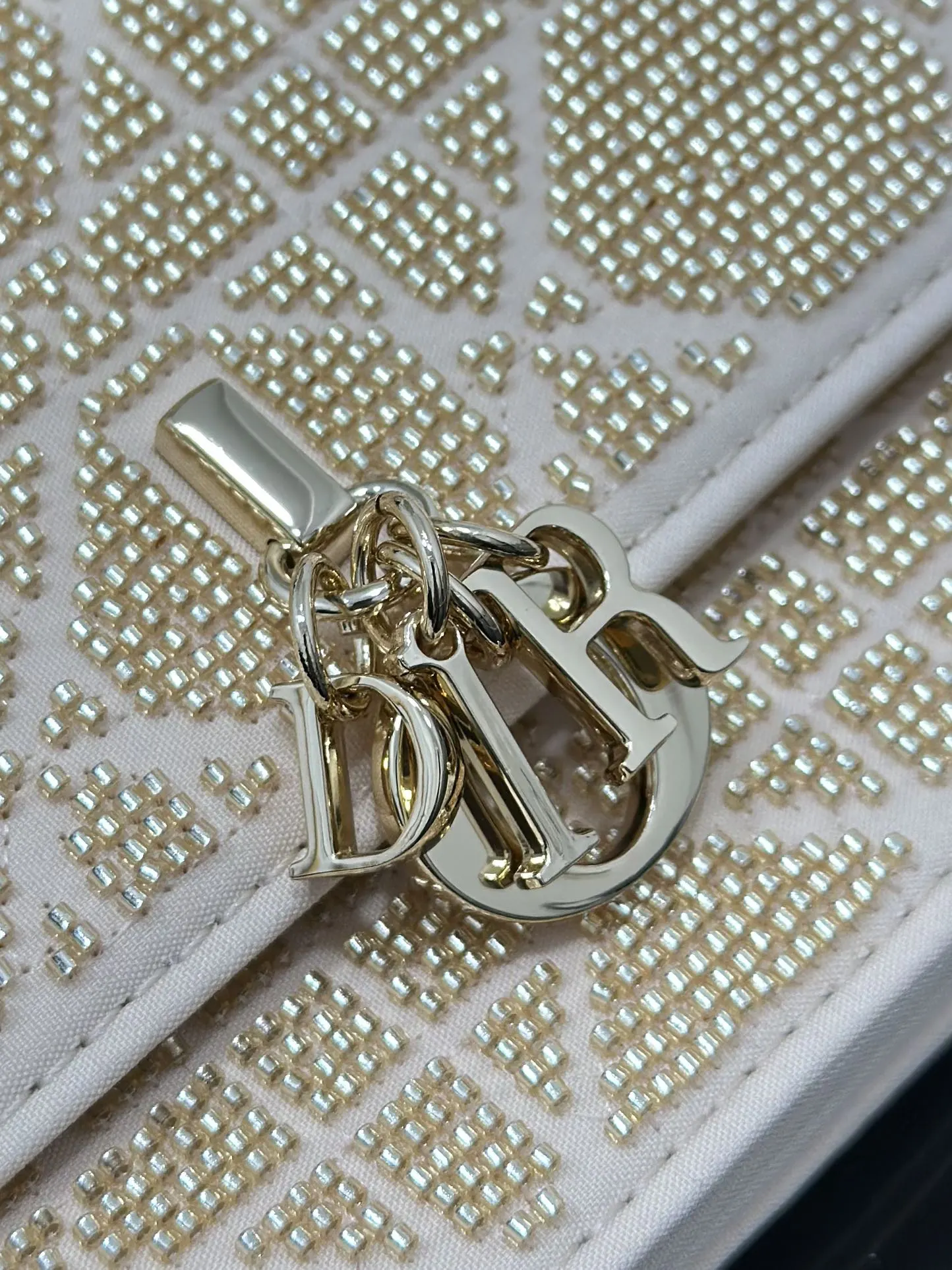 Dior Cannage藤格纹 金色手拿包 晚宴手拿